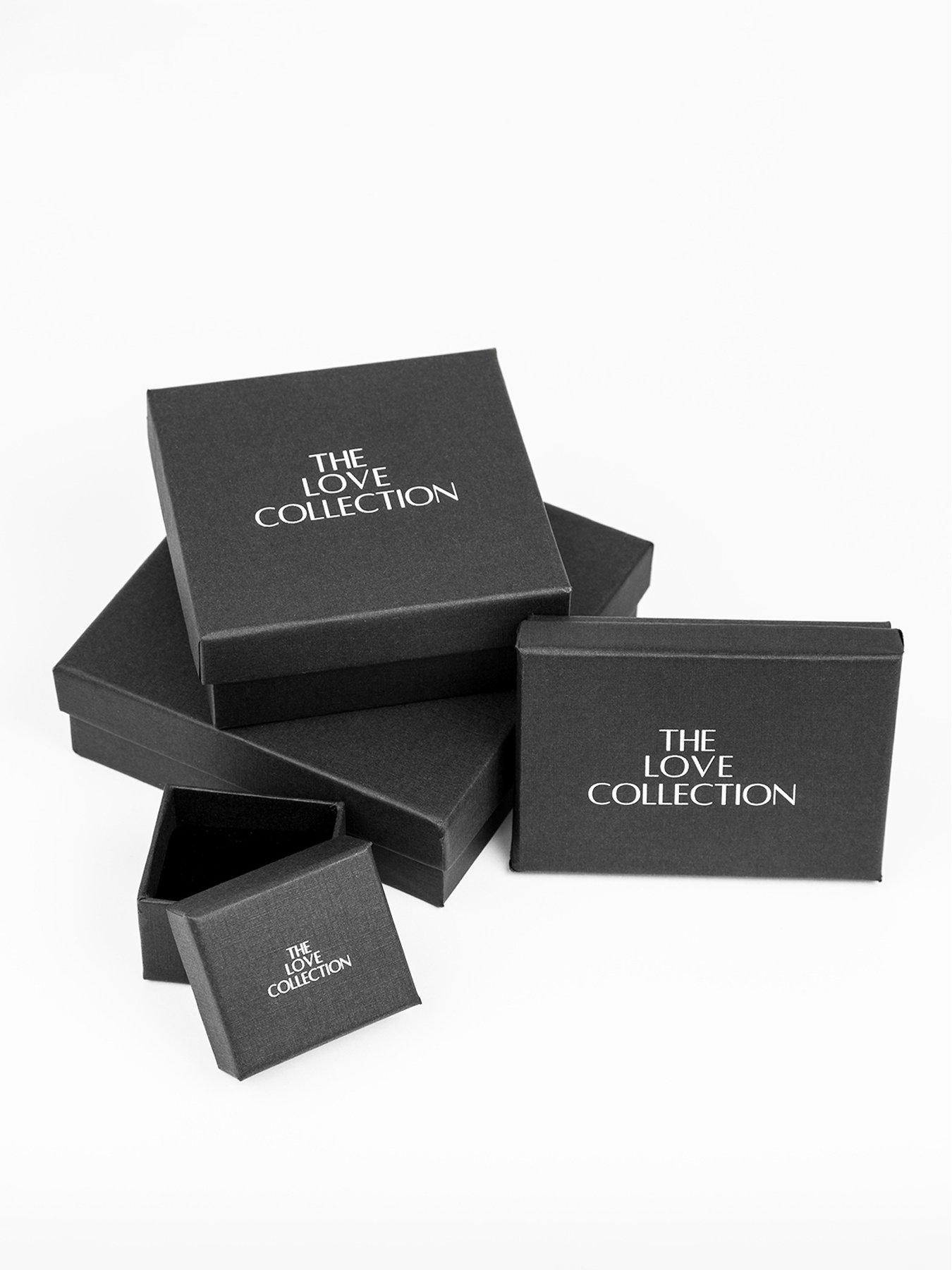 Image 5 of 5 of The Love Collection Gold Plated Brass Pink Cross and CZ Screw Back Earrings Set of 2