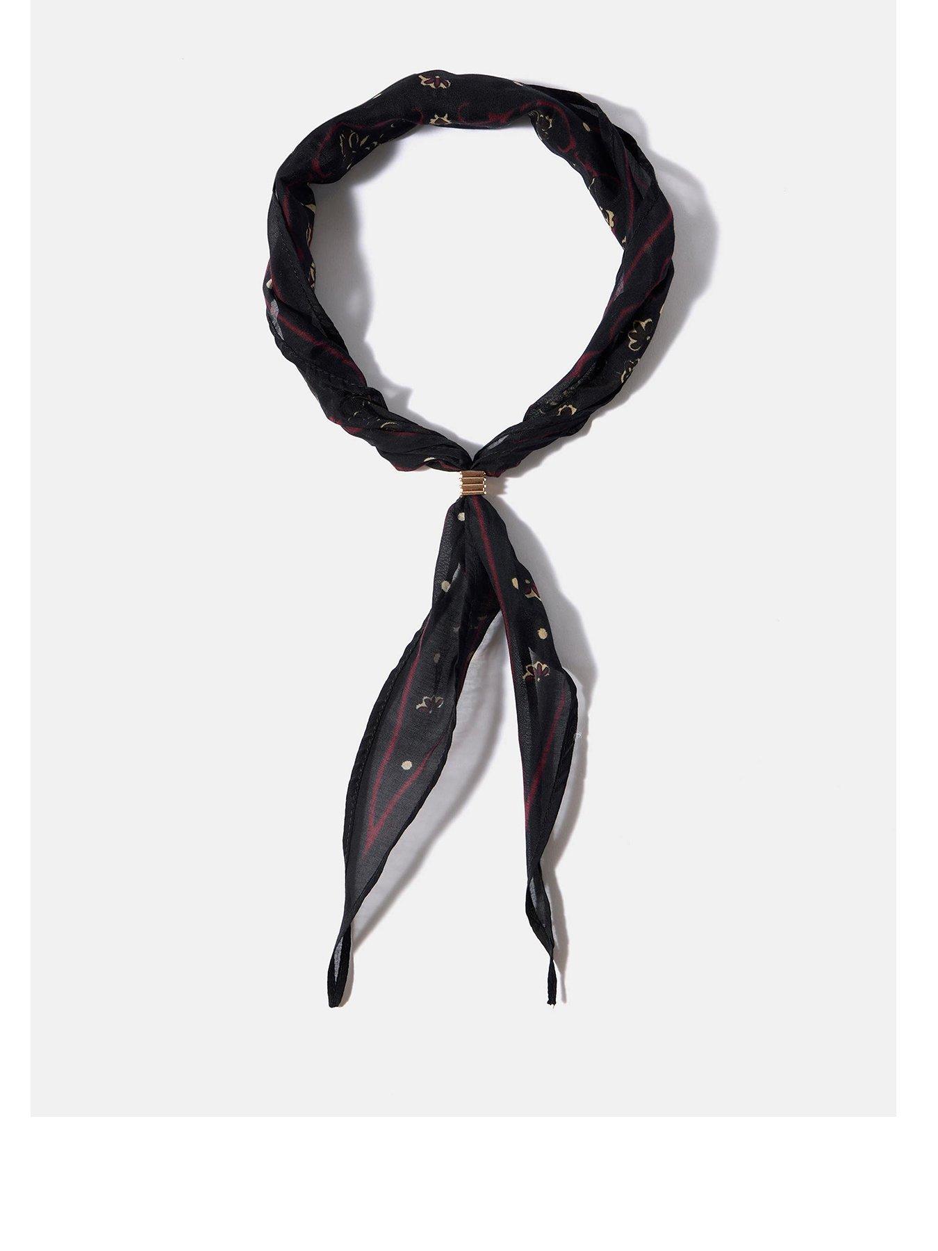 Image 1 of 3 of Mint Velvet Lightweight Neck Scarf - Black