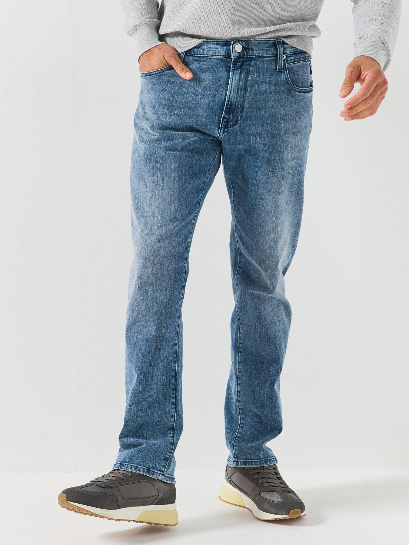 Image 1 of 6 of Replay Replay Aideen Straight Fit Jeans - Light Blue