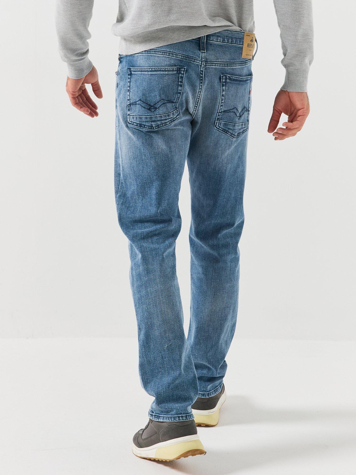 Image 2 of 6 of Replay Replay Aideen Straight Fit Jeans - Light Blue