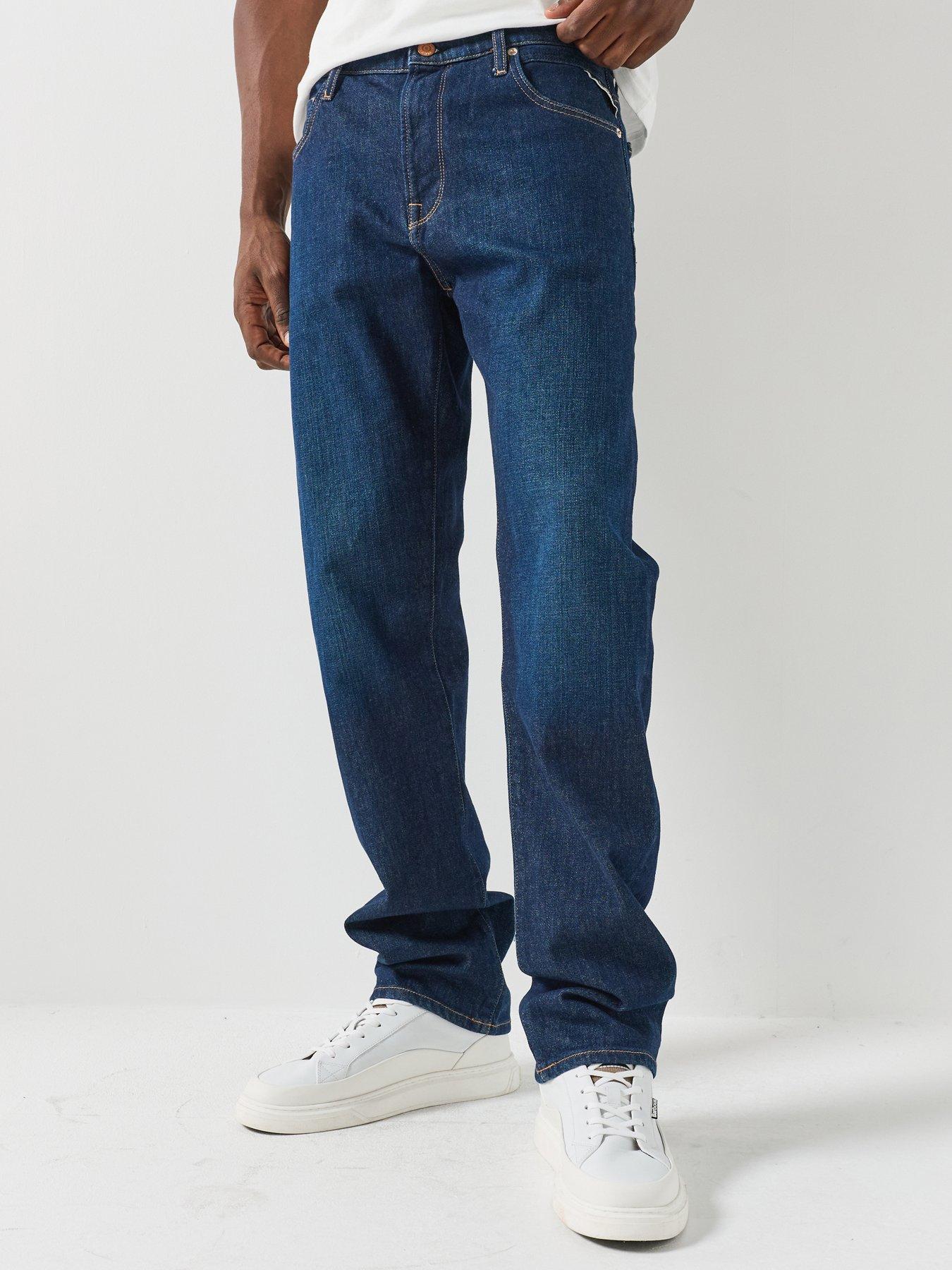 Image 1 of 6 of Replay Replay Aideen New Straight Fit Jeans - Dark Blue