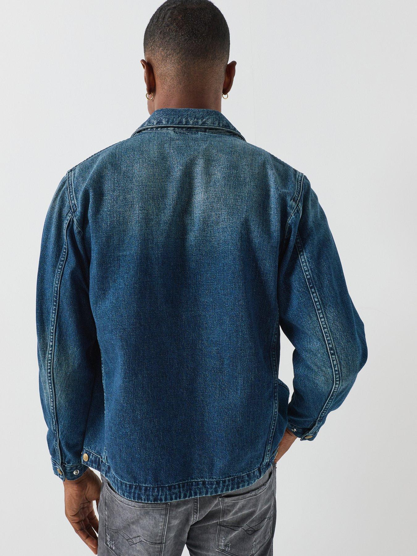 Image 2 of 5 of Replay Replay Relaxed Fit Denim Jacket - Dark Blue