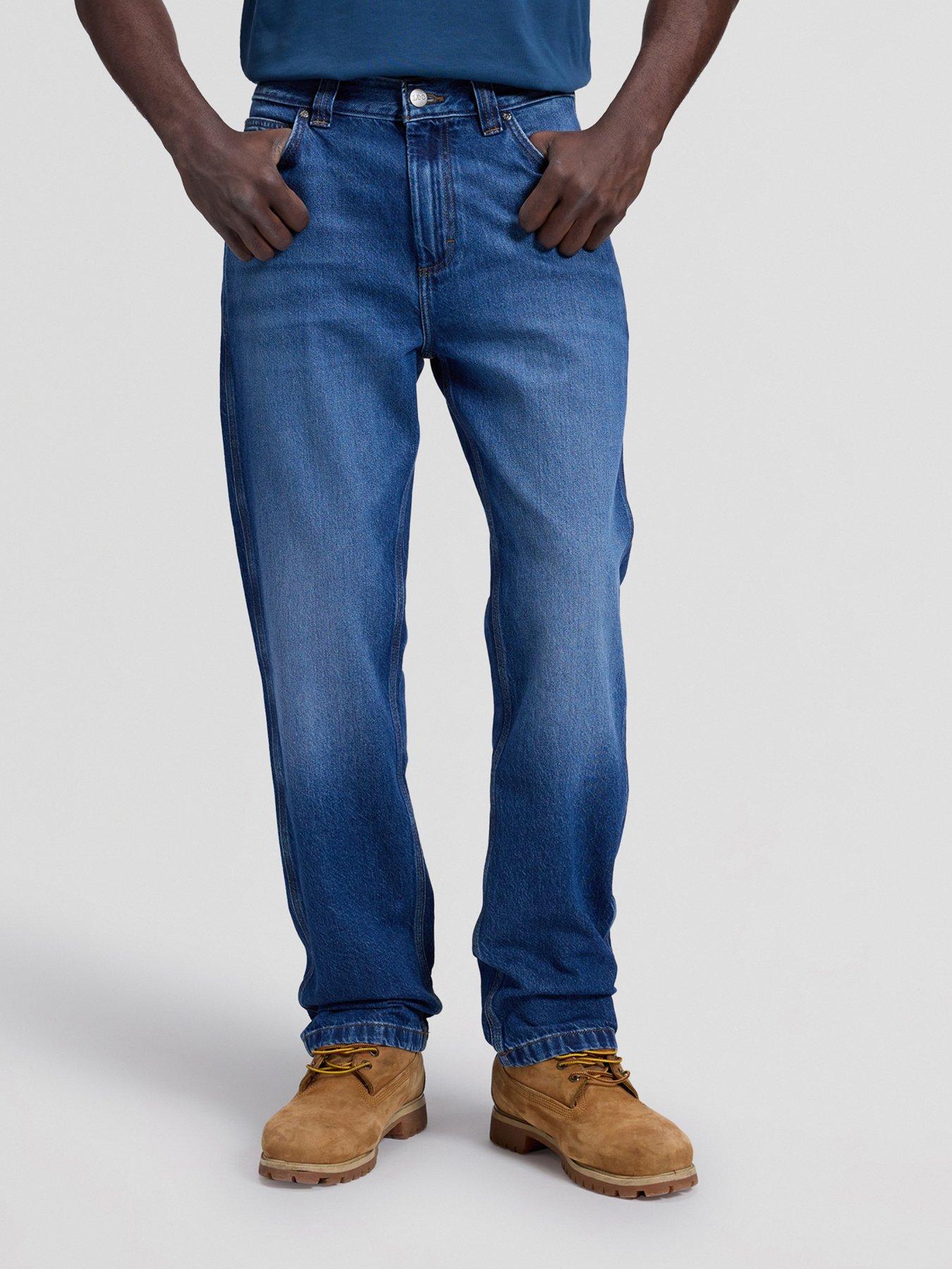 Image 1 of 5 of Lee Lee Workwear Haden Relaxed Straight Jeans - Dark Blue