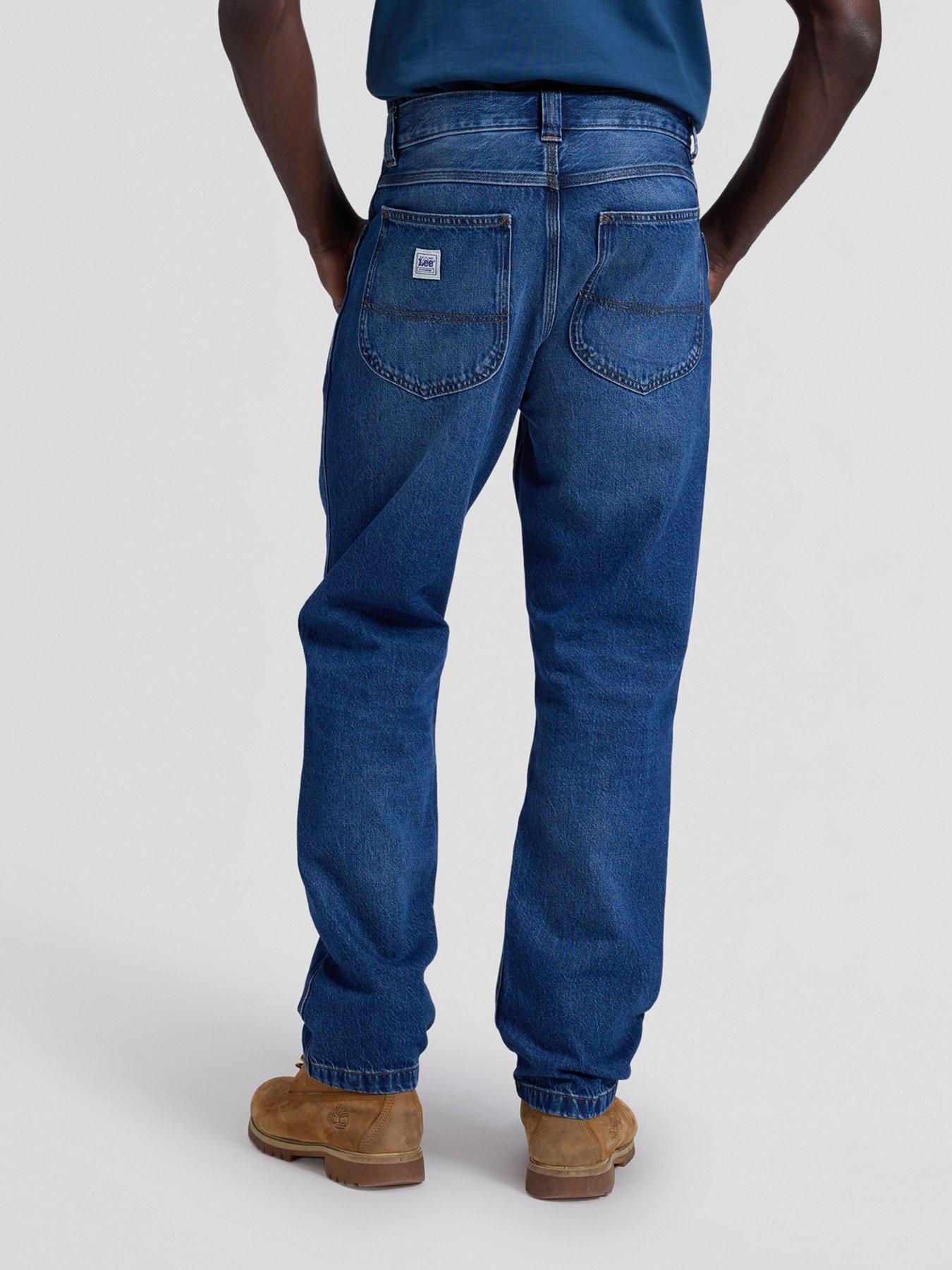 Image 2 of 5 of Lee Lee Workwear Haden Relaxed Straight Jeans - Dark Blue