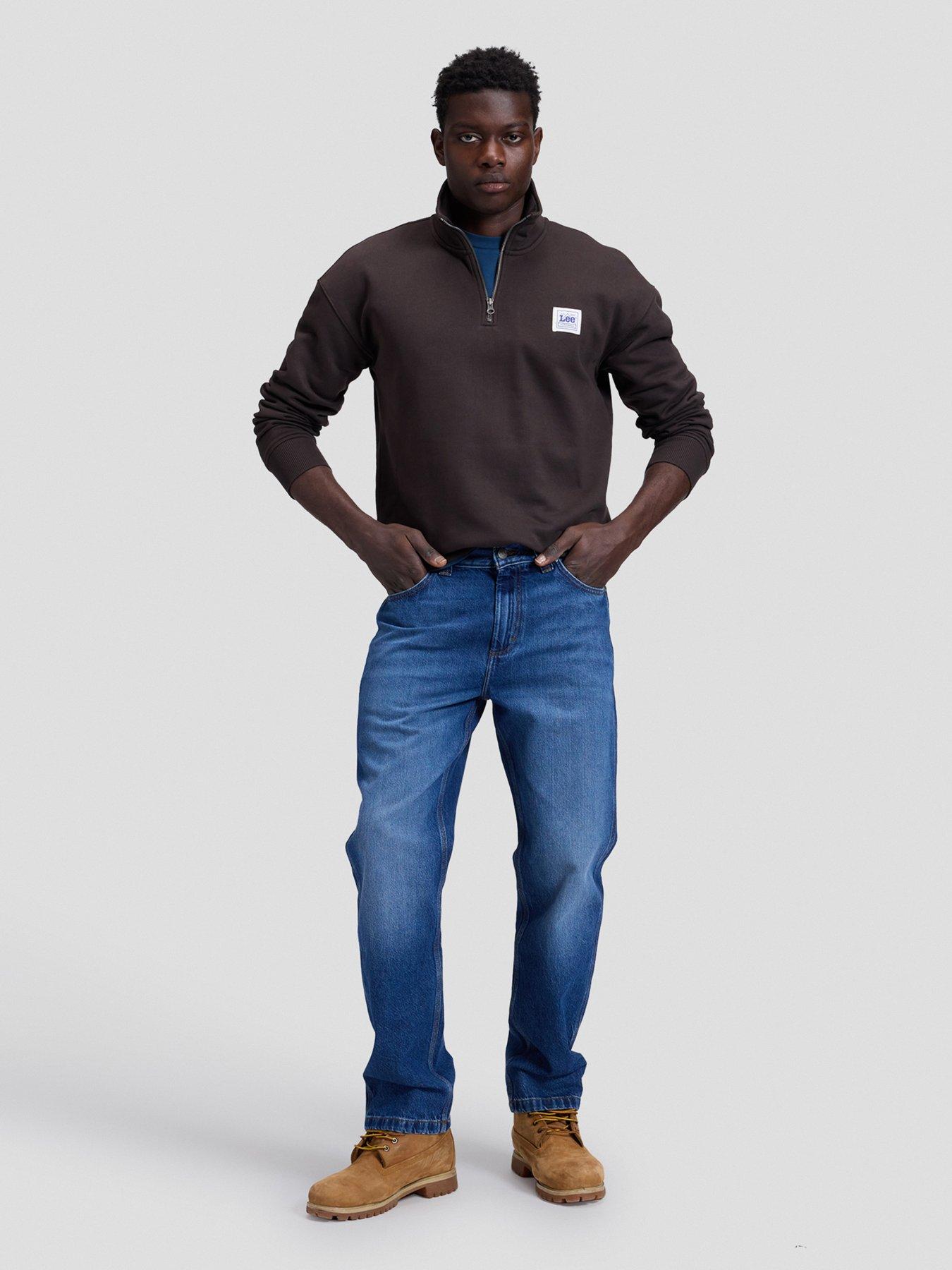 Image 3 of 5 of Lee Lee Workwear Haden Relaxed Straight Jeans - Dark Blue