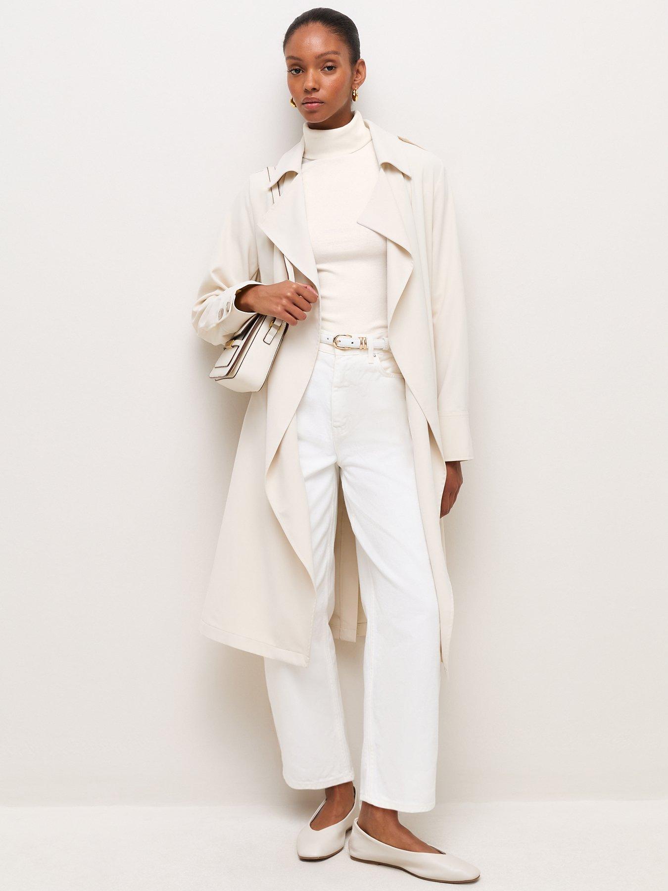 Image 3 of 5 of New Look Cream Cotton Rich Ribbed Roll Neck Top
