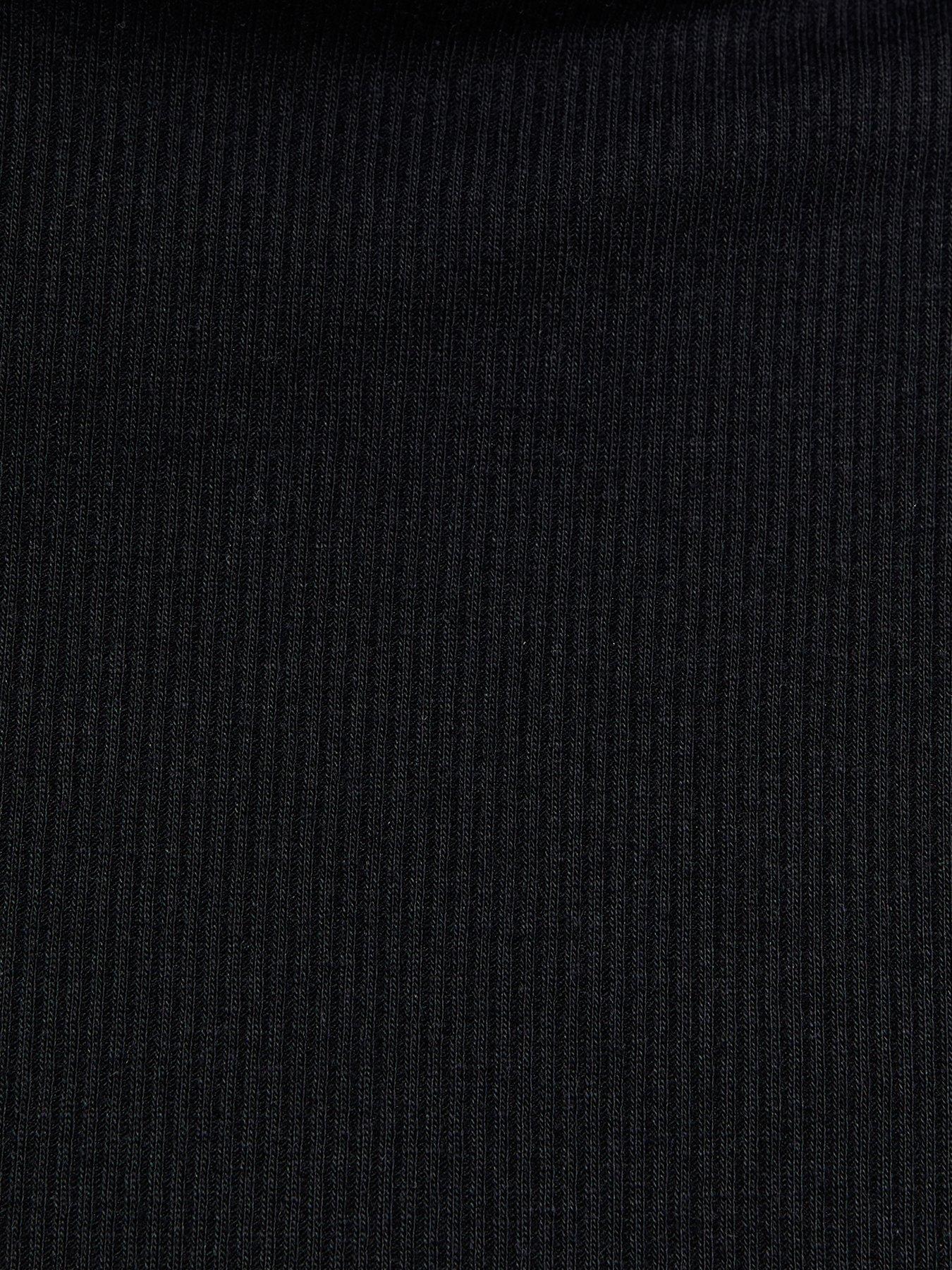 Image 5 of 5 of New Look Womens Ribbed Roll Neck Long Sleeve Blouse - Black