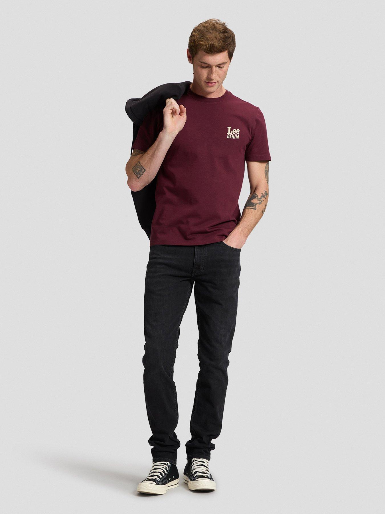Image 3 of 4 of Lee Lee Denim Logo Regular Fit T-shirt - Red