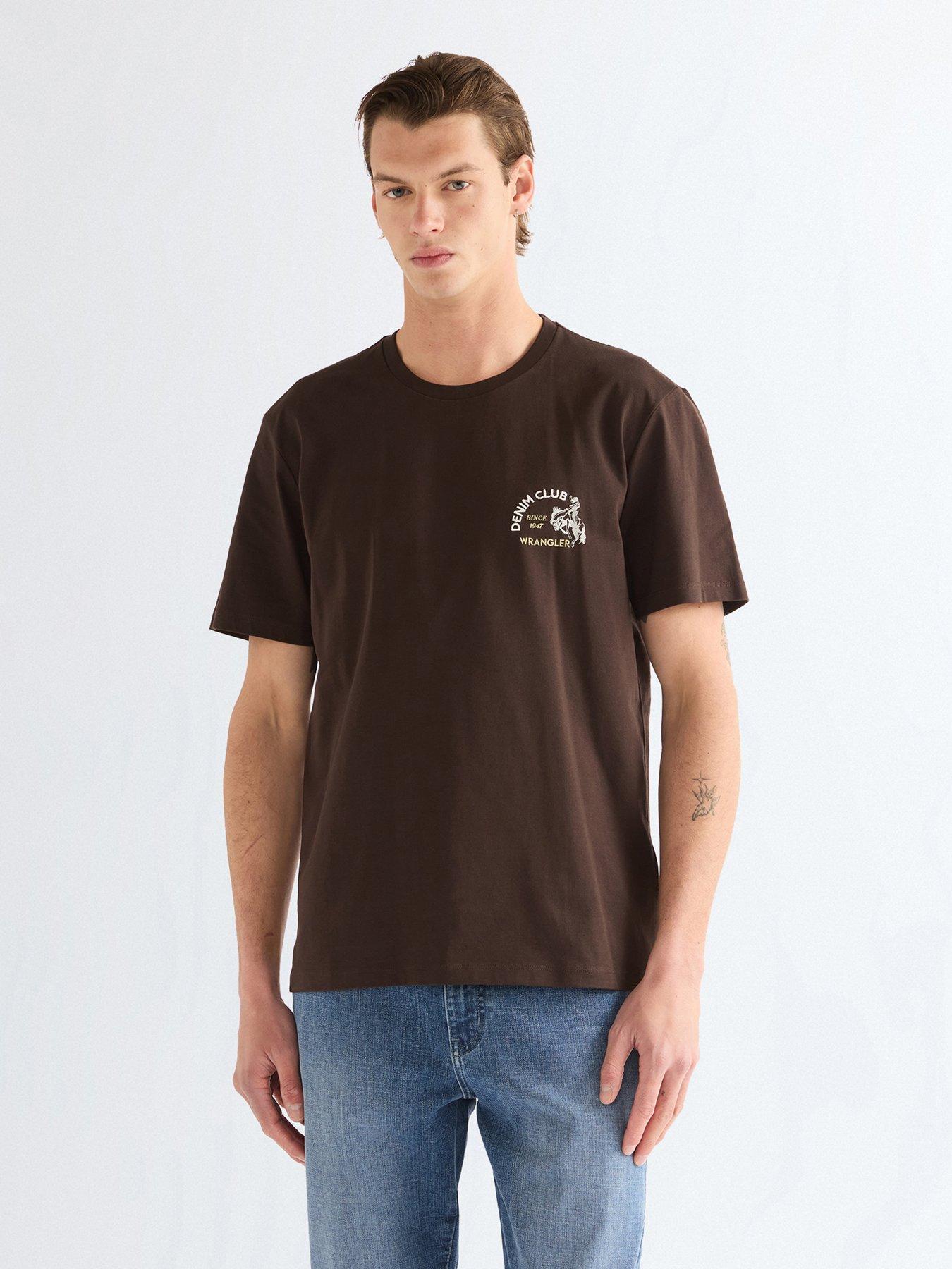 Wrangler Wrangler Small Graphic Short Sleeve T-shirt - Brown