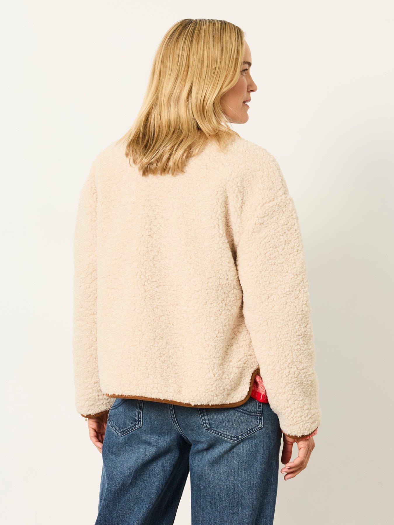 Image 2 of 6 of FatFace Women's Willow Borg Jacket - Cream