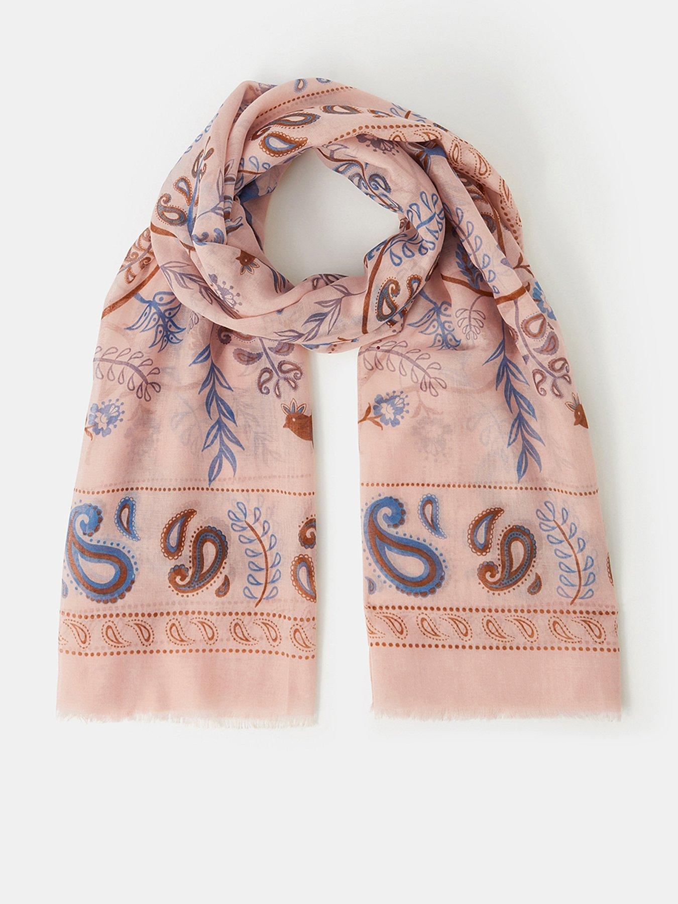 Accessorize Bird Print Lightweight Scarf - Pink