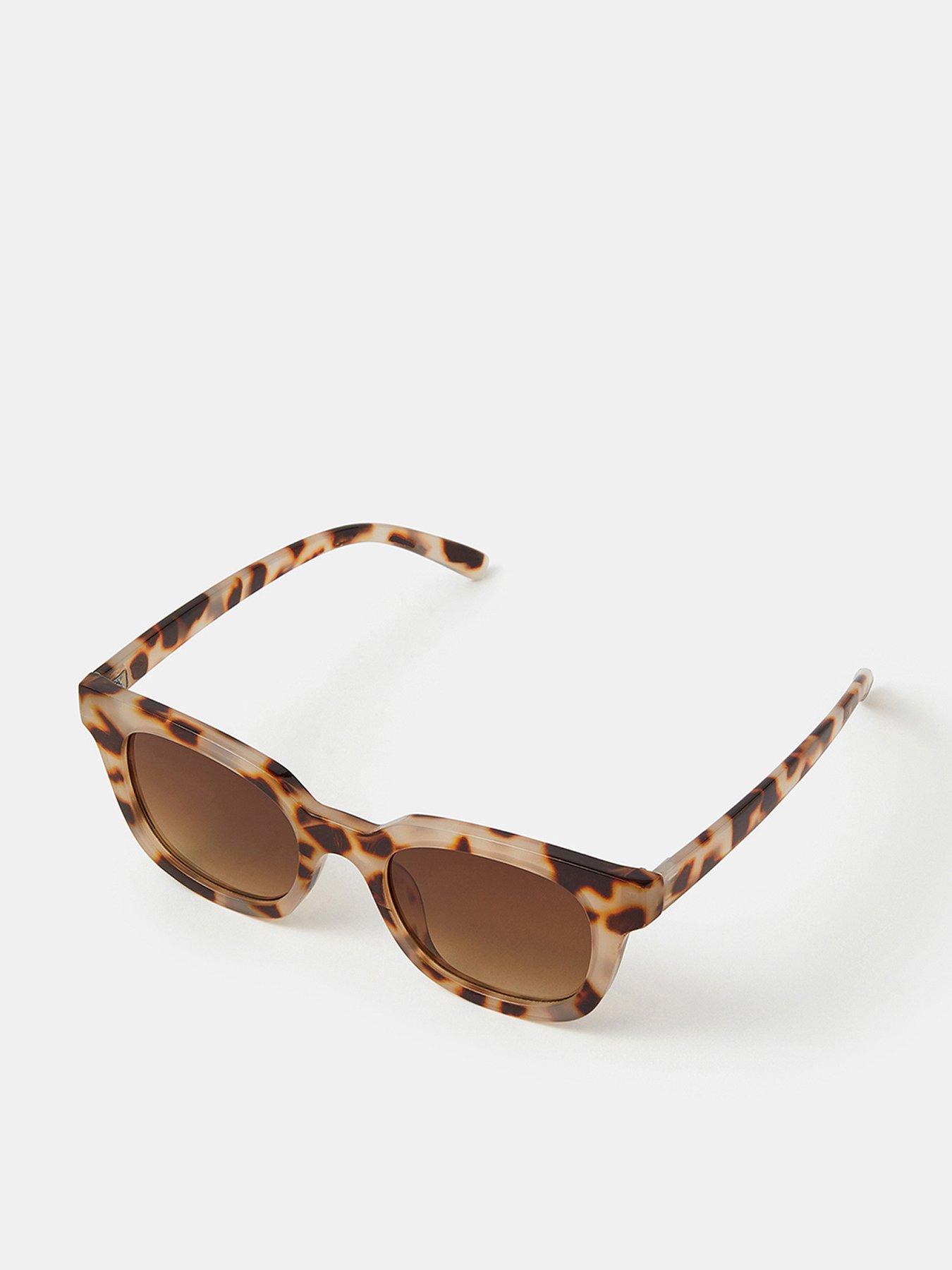 Accessorize Tort Wayfarer Sunglasses - Cream