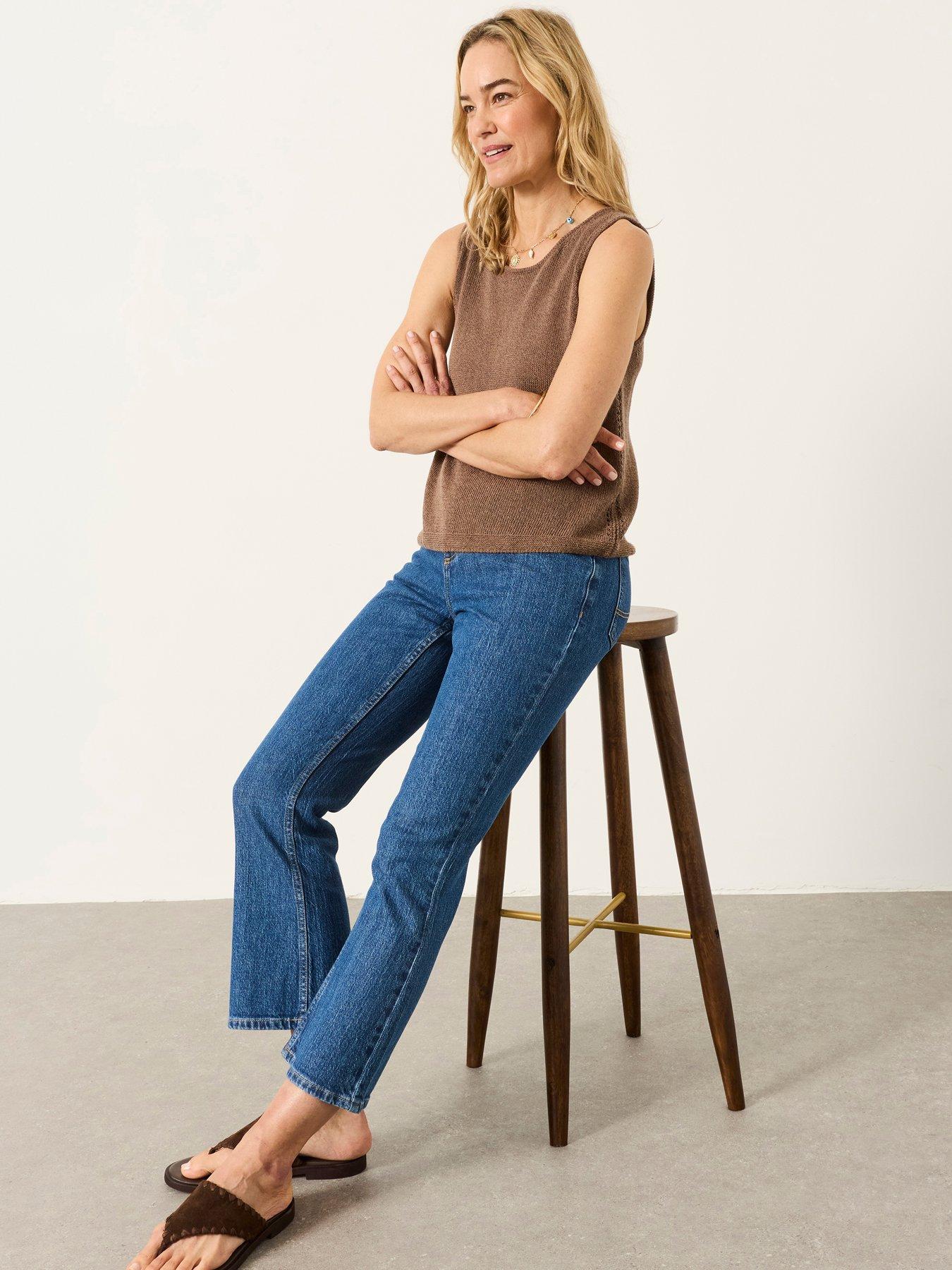 Image 1 of 6 of FatFace Kick Flare Jeans - Blue