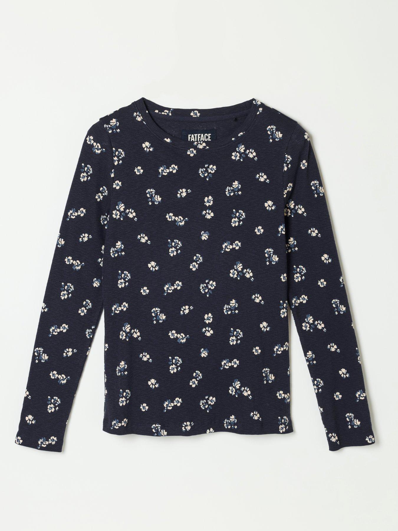 Image 6 of 6 of FatFace Women's Callie Ditsy Floral Long Sleeve Top - Navy