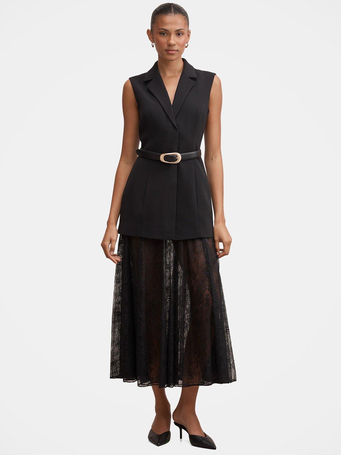 Forever New Shanae Lace Sleeveless Dress - Black