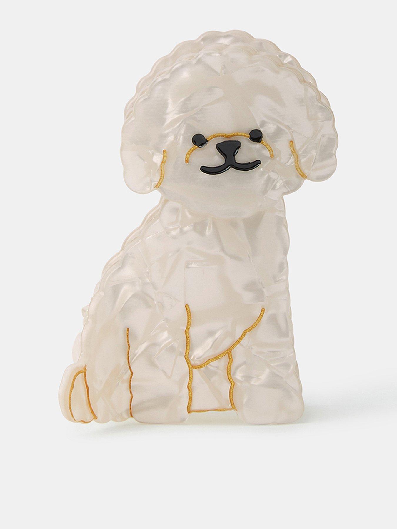 Accessorize Basil Dog Claw Clip - White