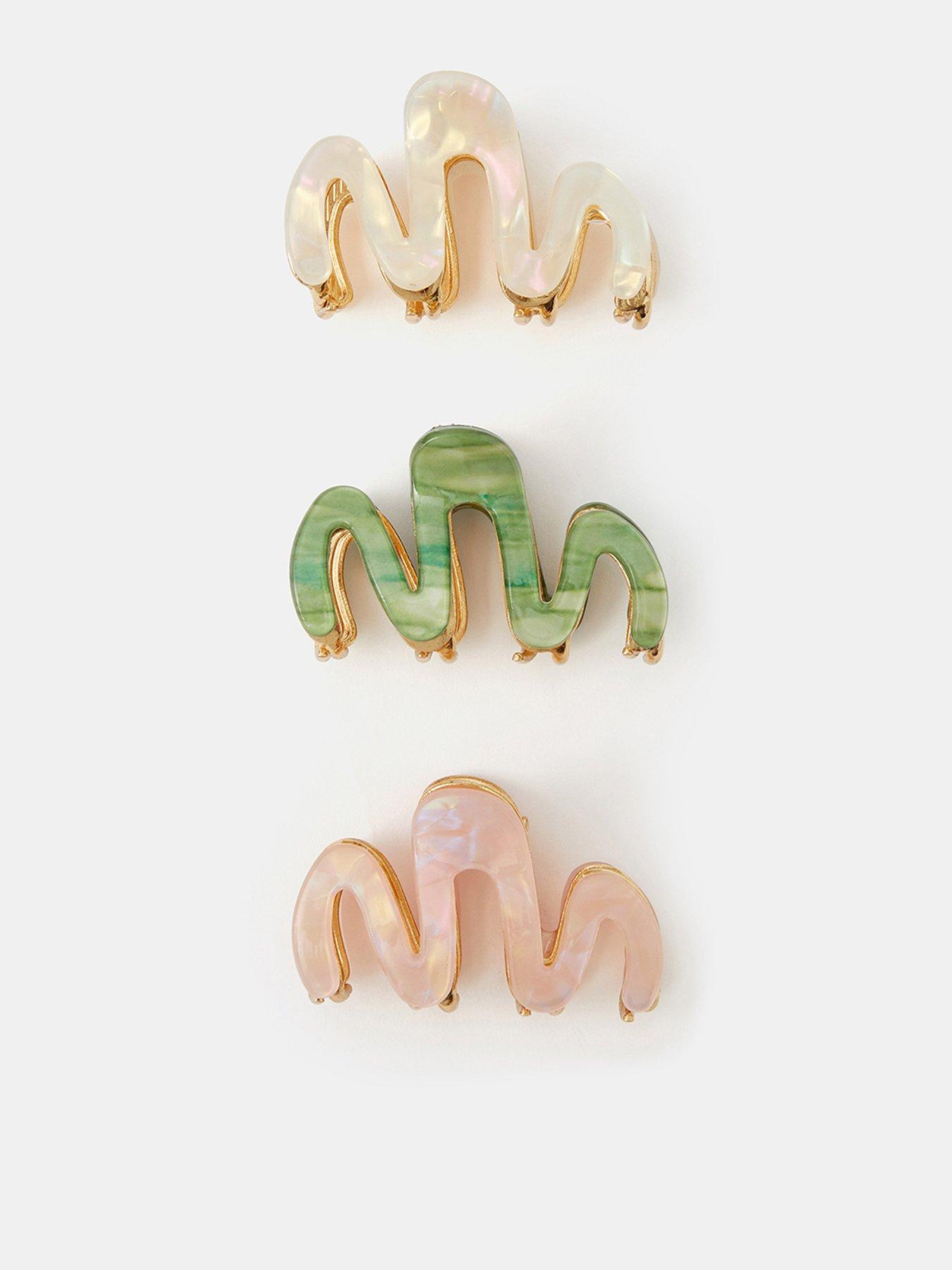Monsoon Mini Resin Wiggle Claw Clip Set 3 Pack - Multi