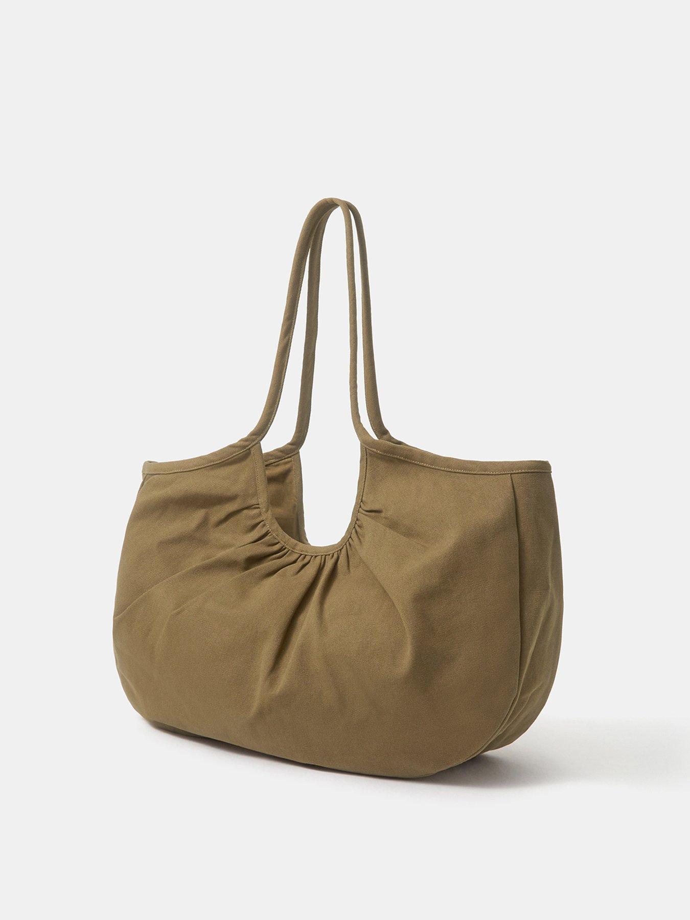 Image 3 of 5 of Accessorize Oversized Floral Embroidered Shoulder Bag - Green