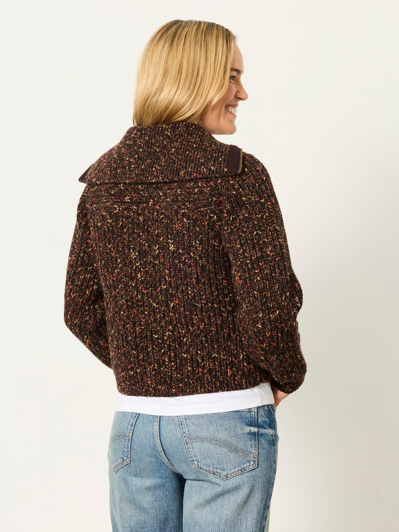 Image 2 of 6 of FatFace Copper Fleck Cardi - Brown