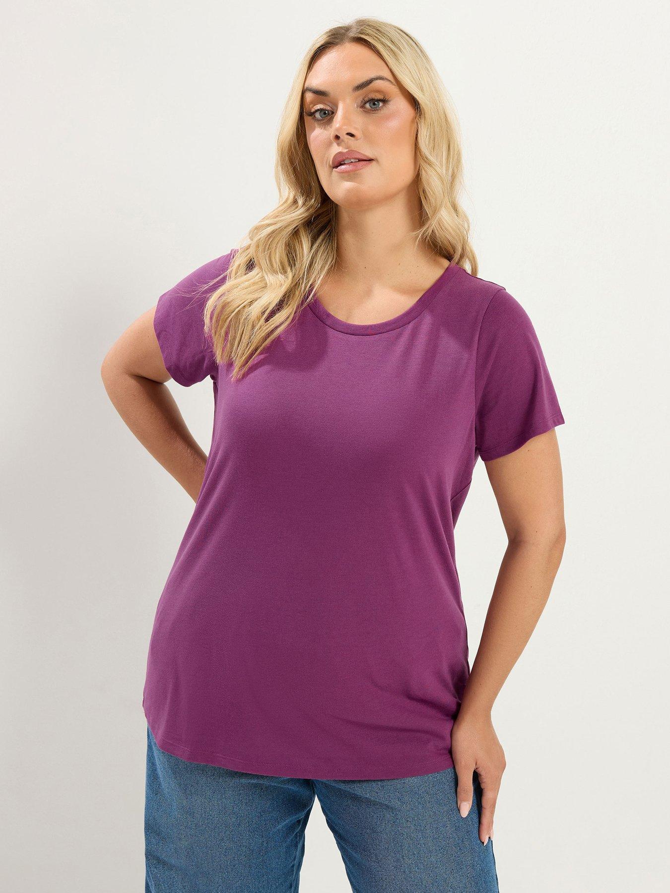 Image 1 of 5 of Yours Curve 3 Pack Short Sleeve T-Shirt - Multi