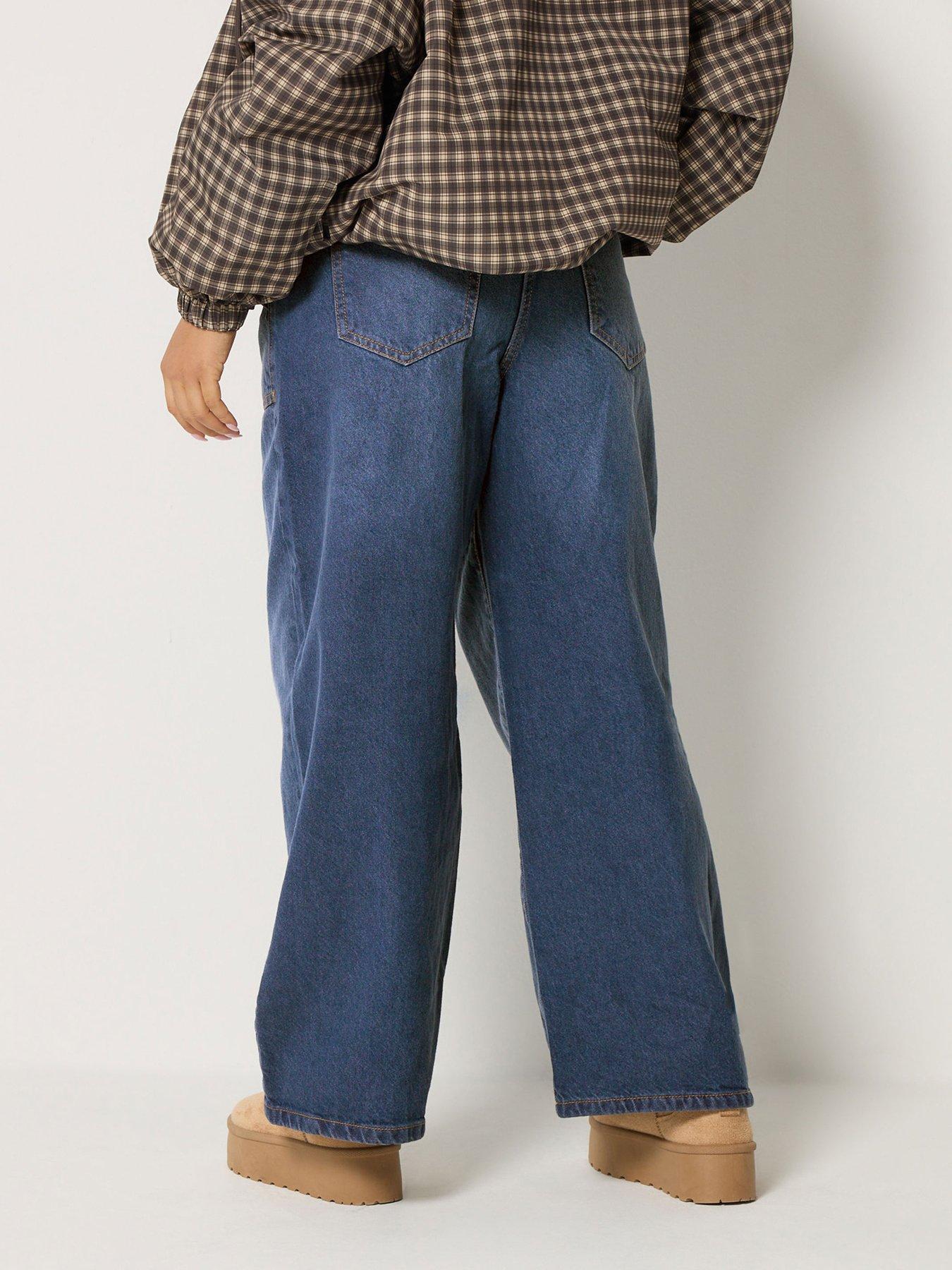 Image 2 of 4 of PixieGirl Petite Plait Pocket Wide Leg Jean