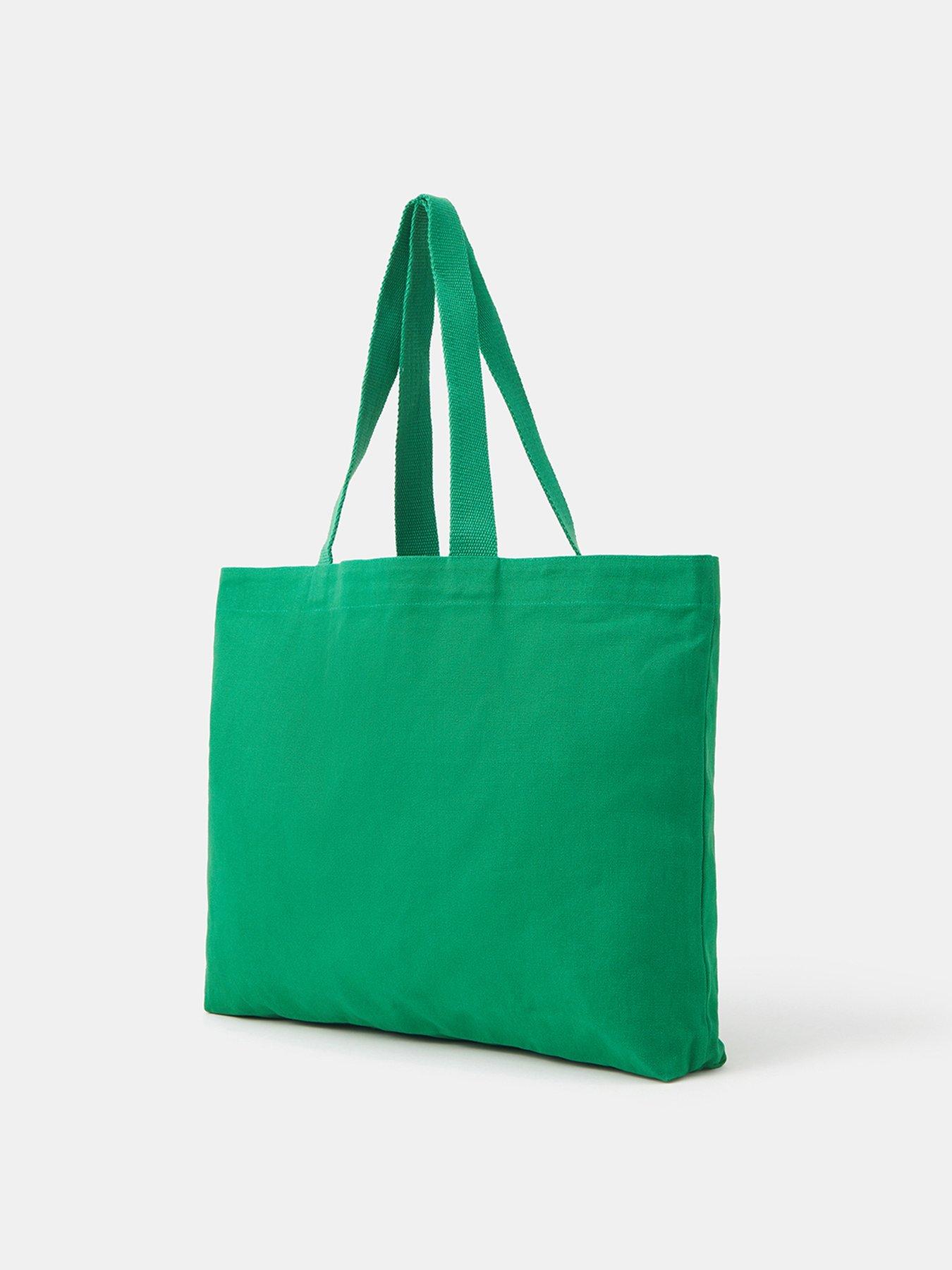 Image 2 of 4 of Accessorize Coffee Club Slogan Shopper Tote Bag - Green