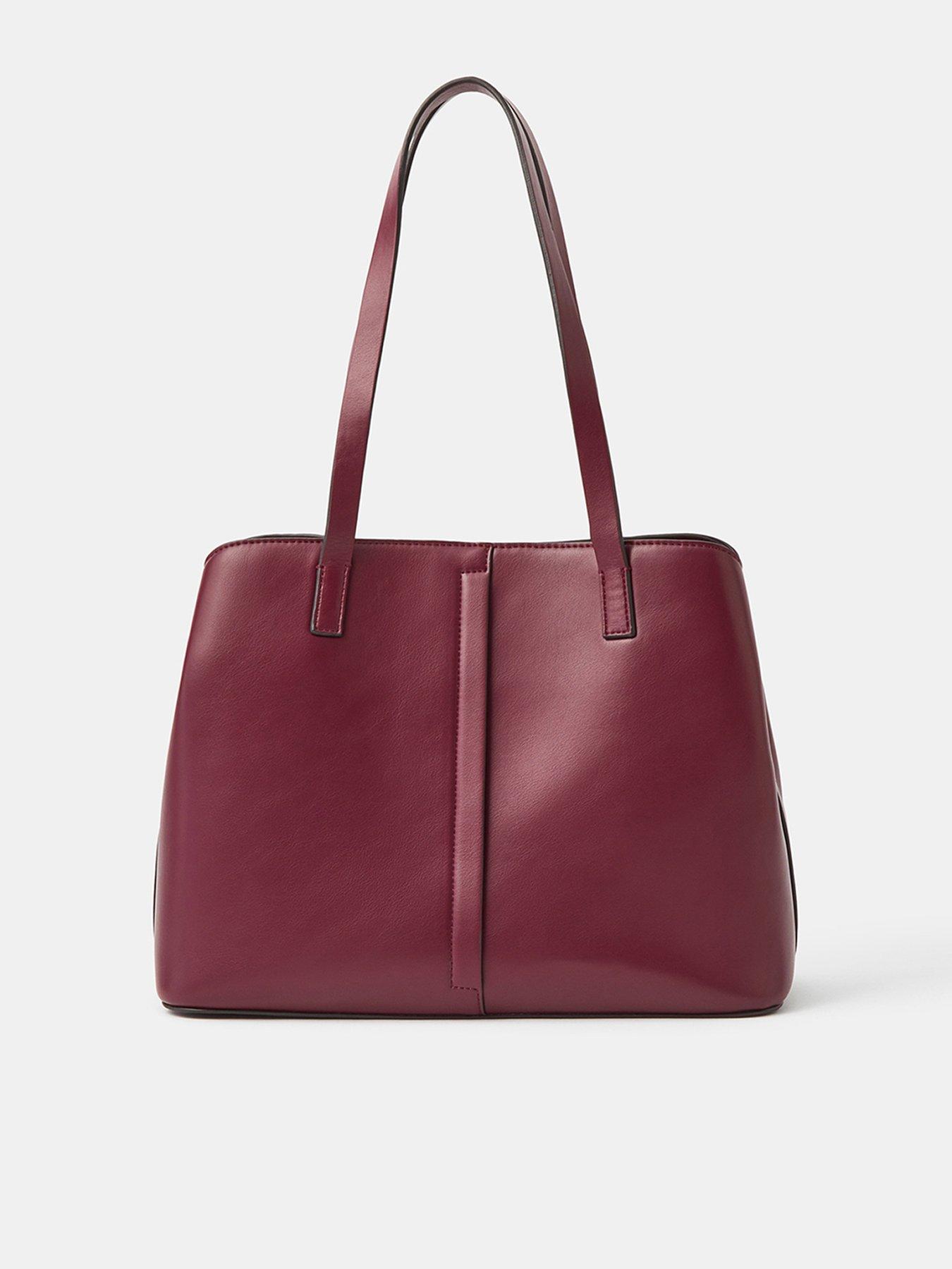 Accessorize Webbing Strap Shoulder Tote Bag - Red