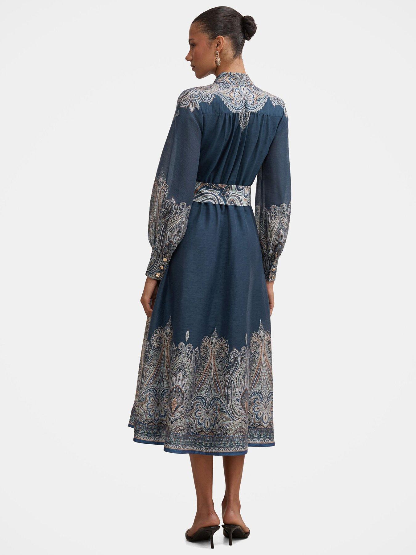 Image 2 of 5 of Forever New Lucena Button Front Midi - Blue