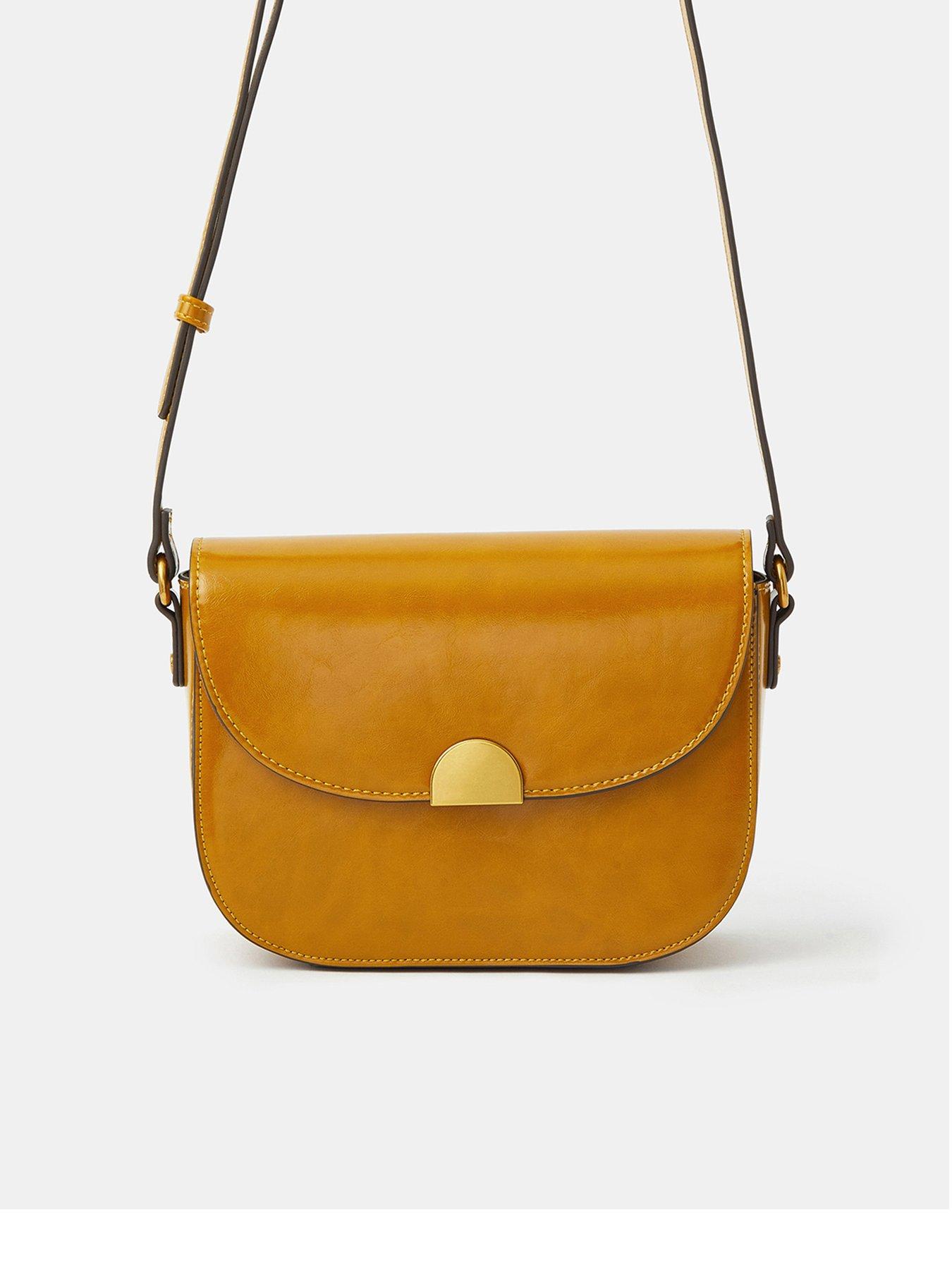 Accessorize Patent Crossbody Bag - Orange