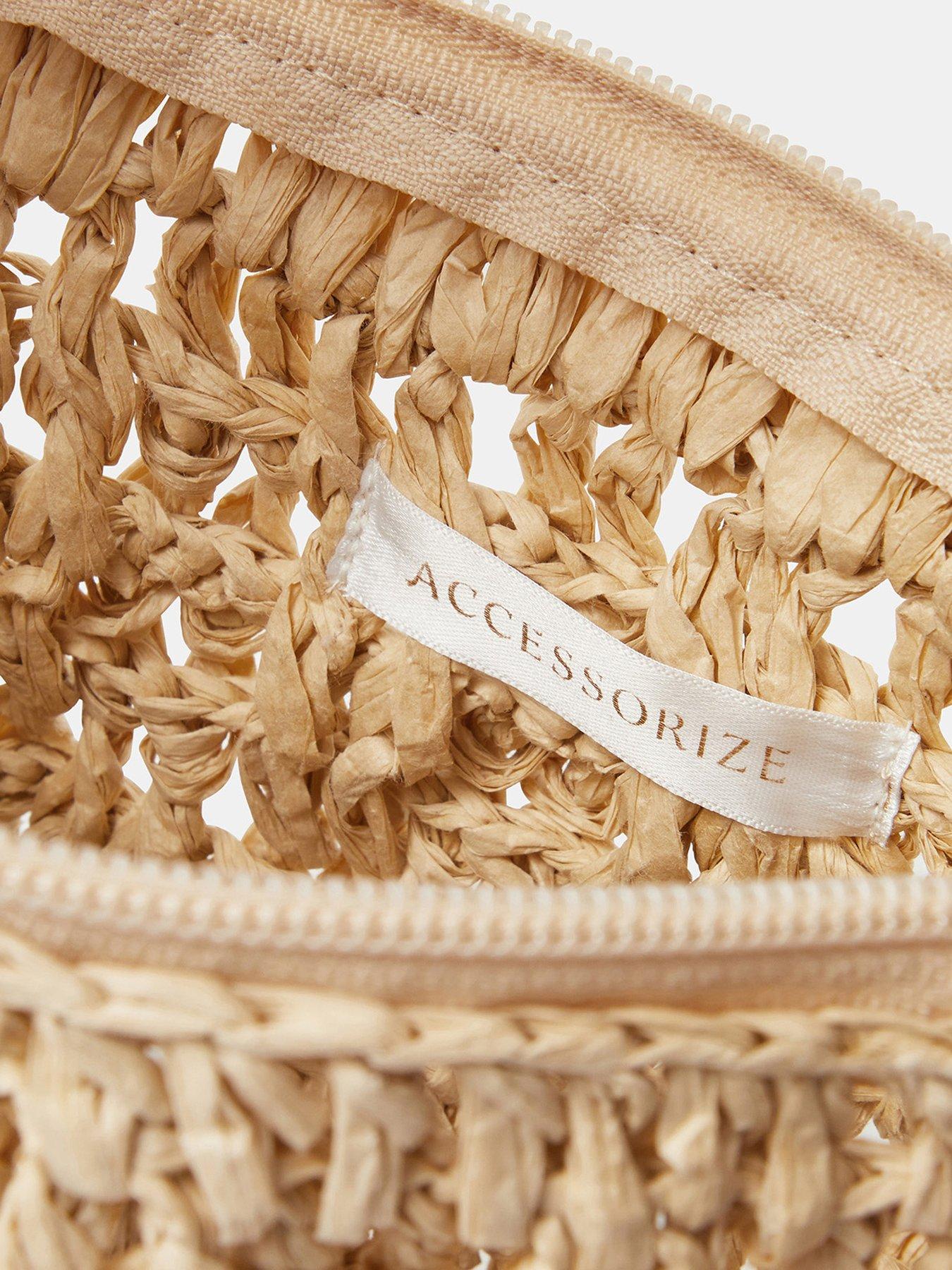 Image 4 of 4 of Accessorize Woven Shoulder Bag - Cream