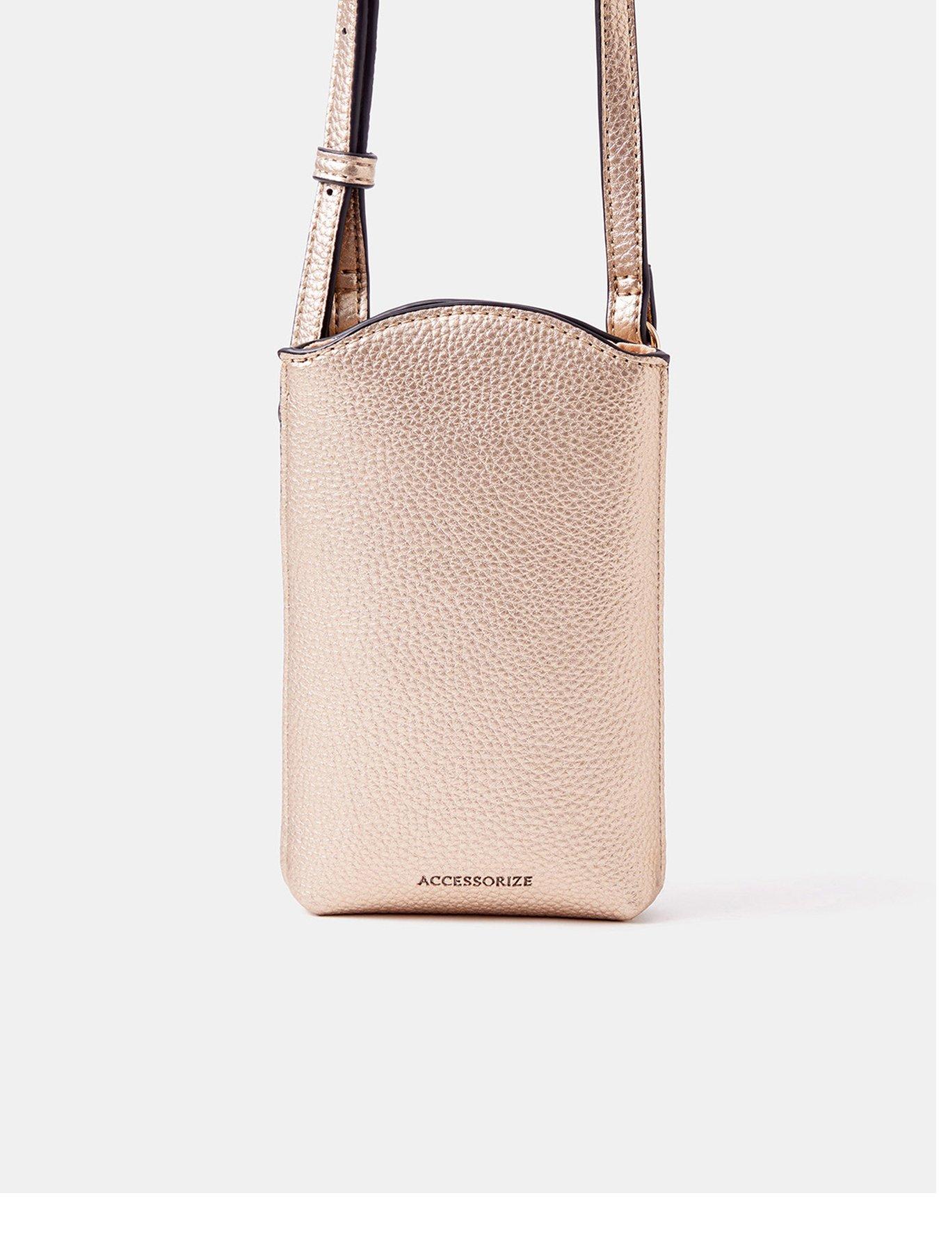 Accessorize Soft Pouch Phone Bag - Gold