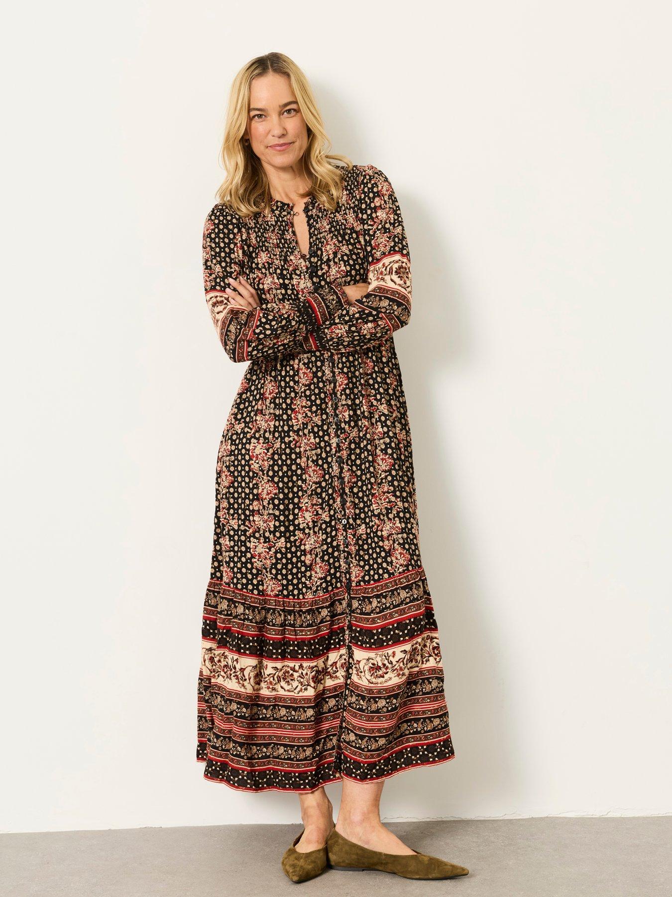 Image 3 of 6 of FatFace Women's Isabella Floral Maxi Dress - Black