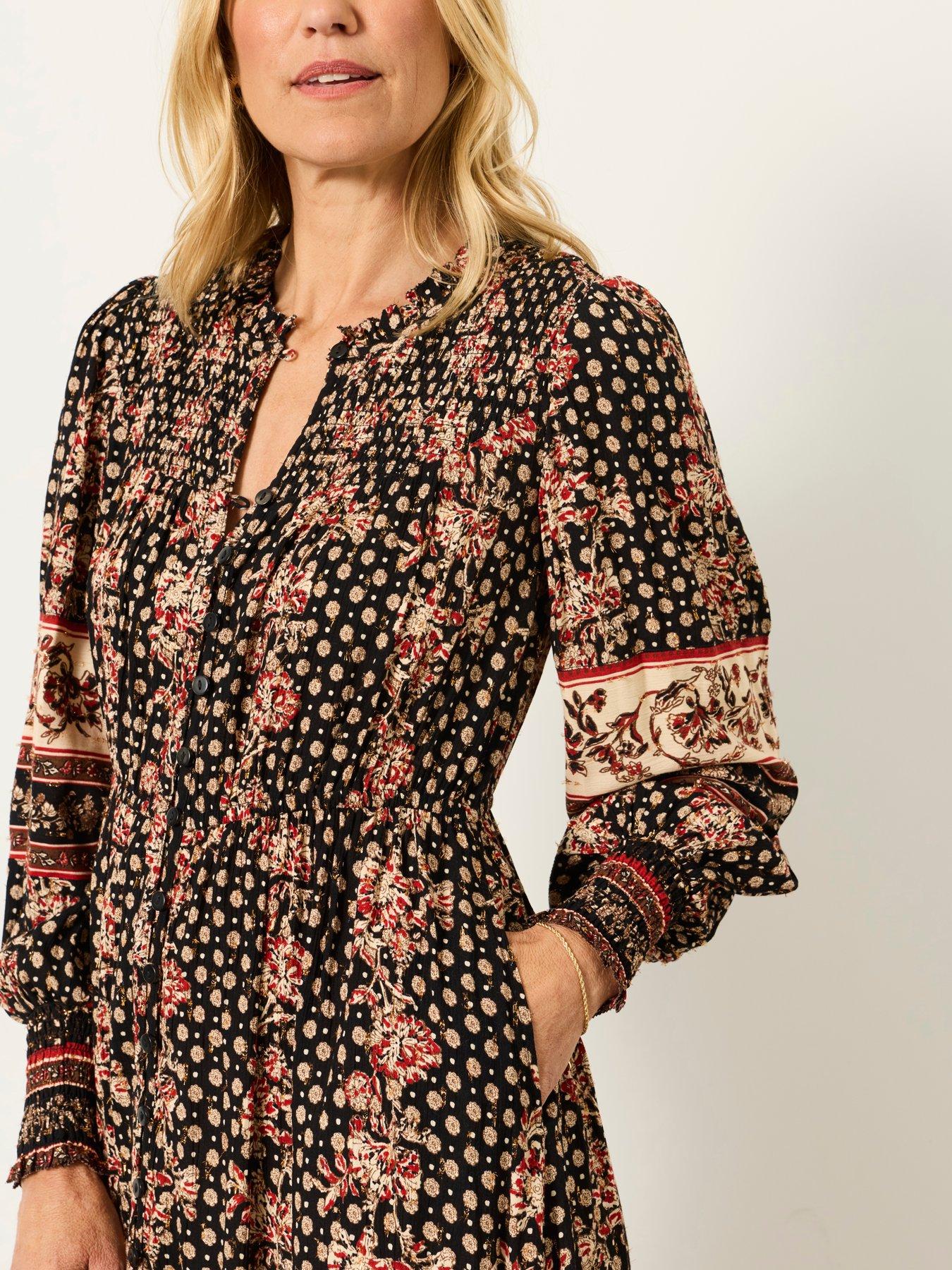 Image 4 of 6 of FatFace Women's Isabella Floral Maxi Dress - Black