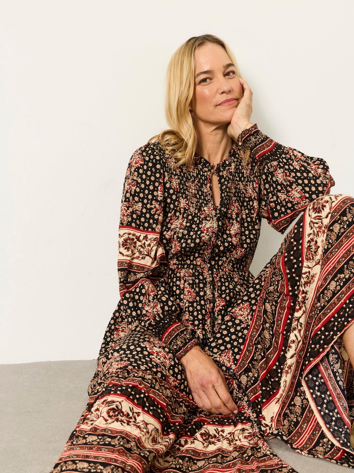Image 5 of 6 of FatFace Women's Isabella Floral Maxi Dress - Black