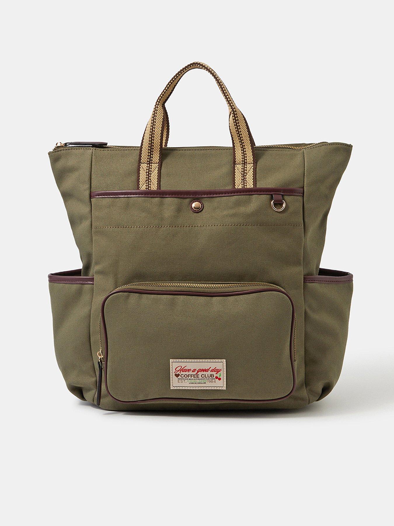 Accessorize Canvas Backpack - Green