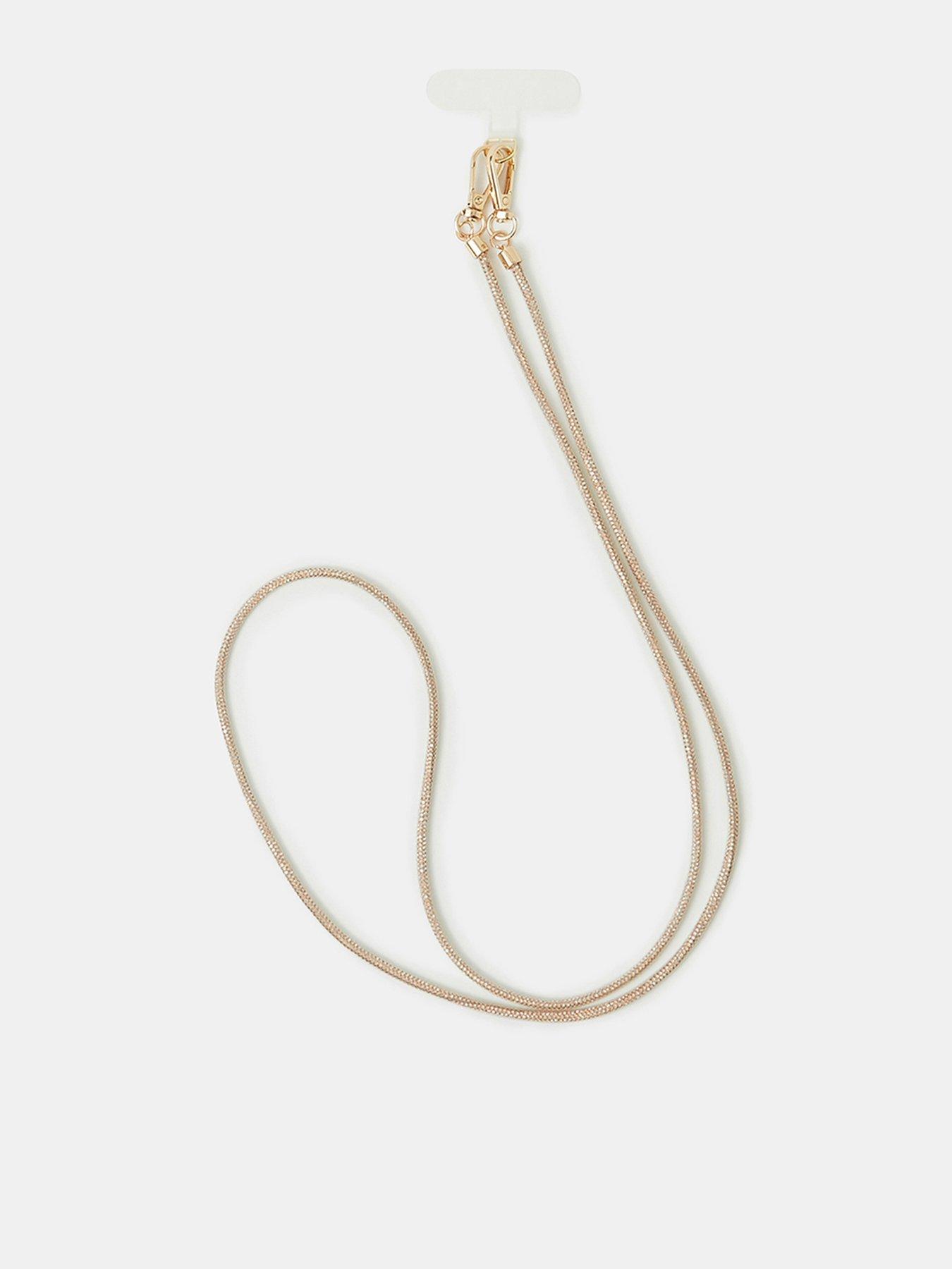 Accessorize Diamante Phone Strap - Gold