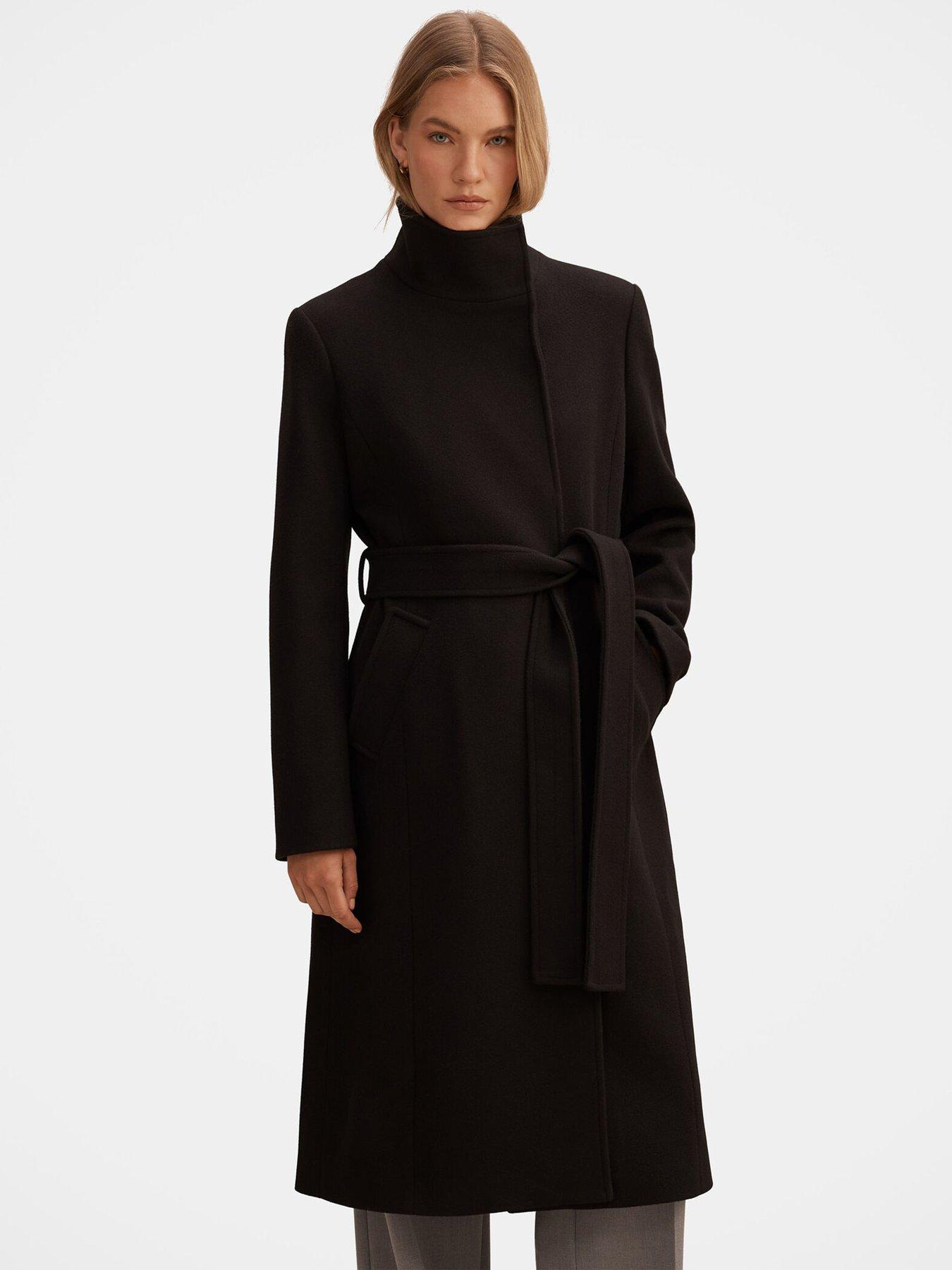 Forever New Phoebe Funnel Neck Coat - Black