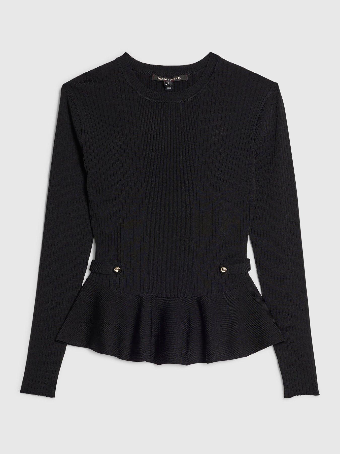 Image 5 of 6 of River Island Long Sleeve Peplum Top