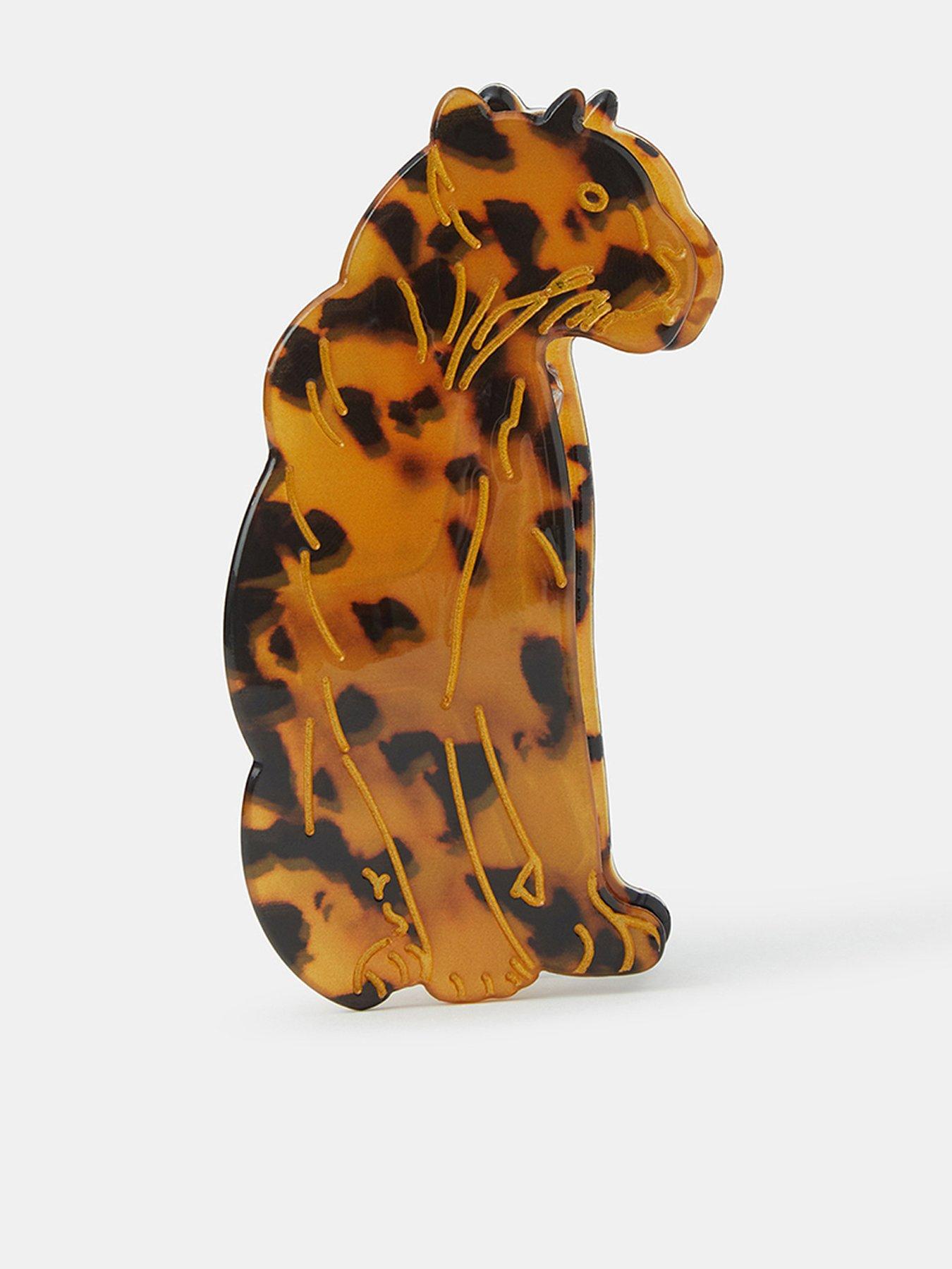 Accessorize Leopard Claw Hair Clip - Brown