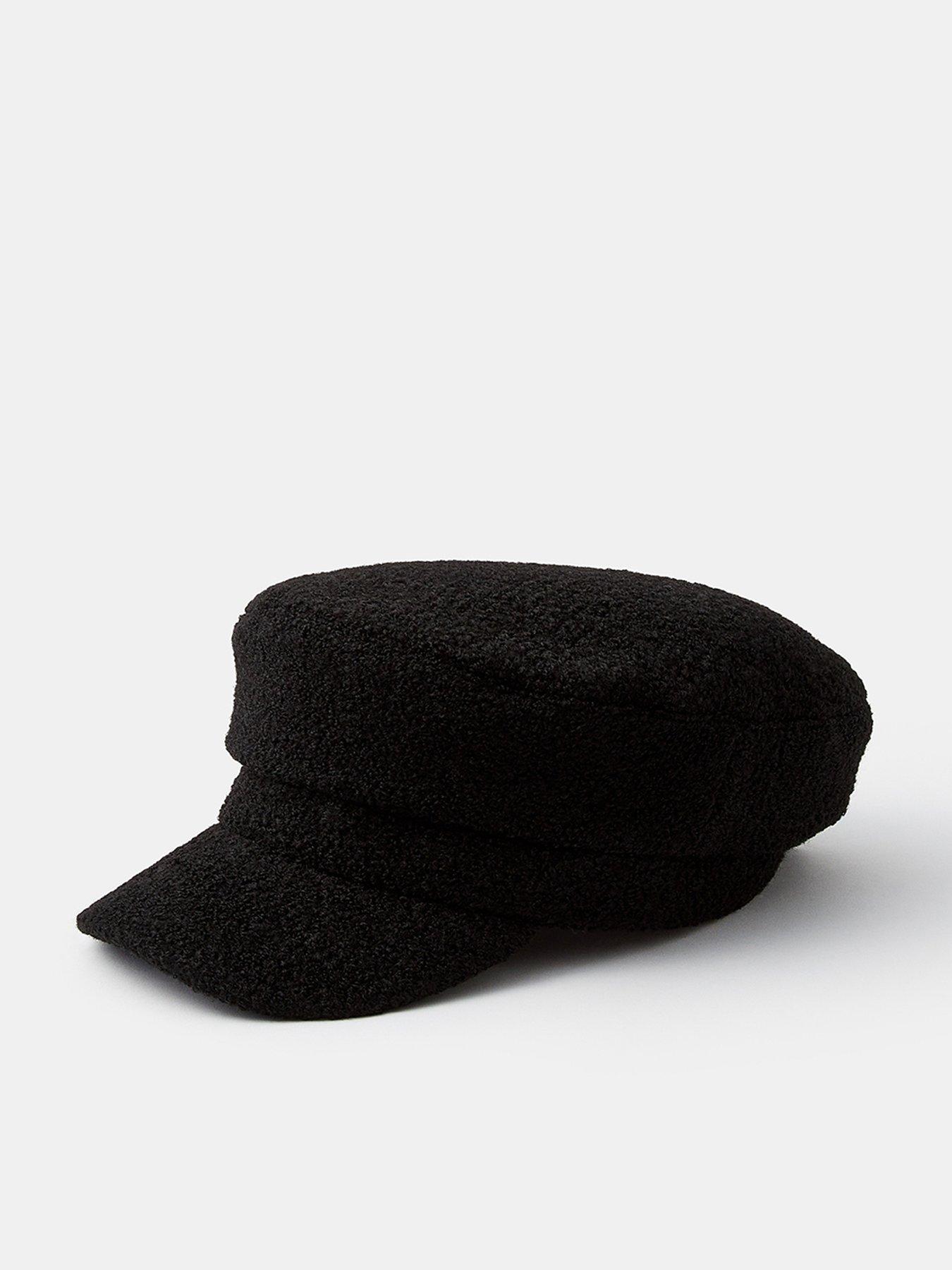 Accessorize Bouclé Baker Boy Hat - Black