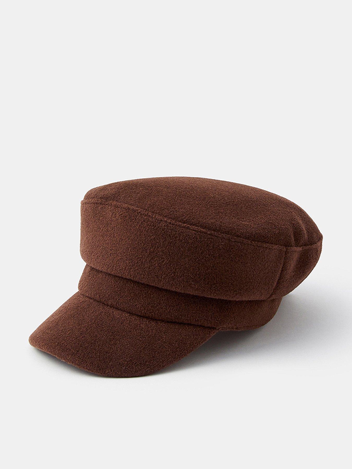 Accessorize Chocolate Felt Baker Boy Hat - Brown