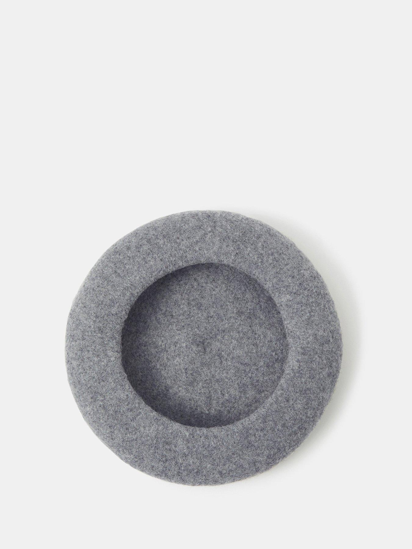 Image 3 of 4 of Accessorize Wool Beret Hat - Grey