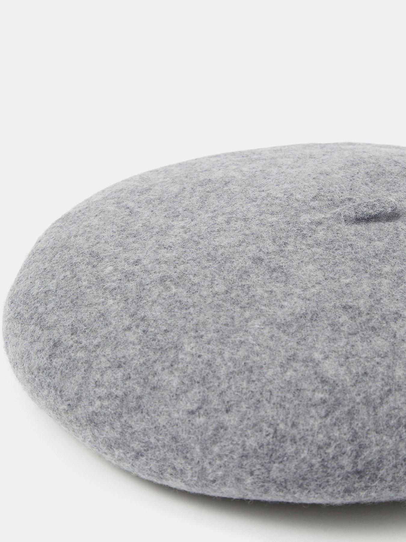 Image 4 of 4 of Accessorize Wool Beret Hat - Grey