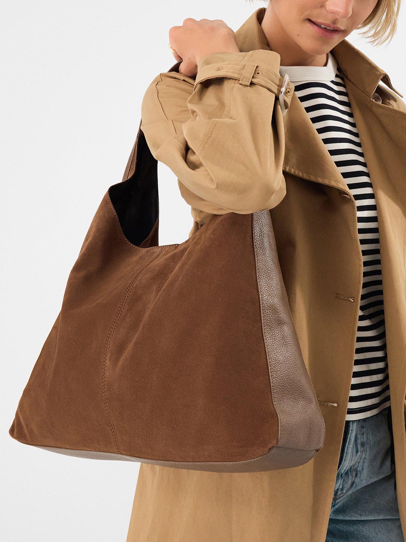 Image 2 of 5 of Accessorize Slouch Shoulder Bag - Brown