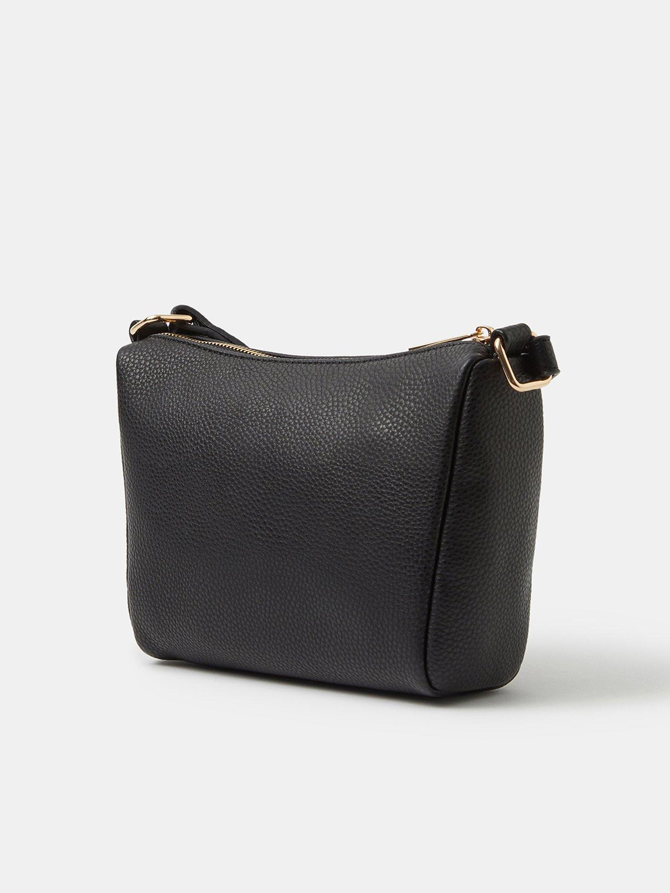 Image 3 of 4 of Accessorize Double Zip Crossbody Bag - Black