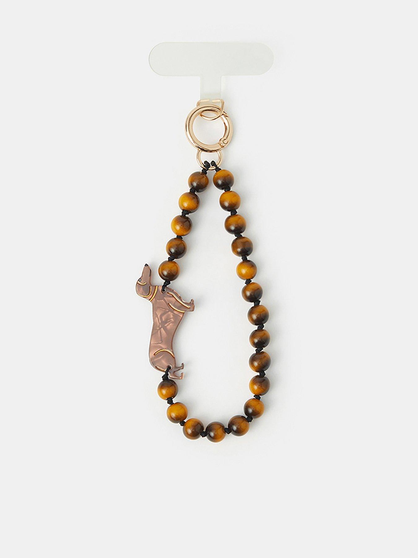 Monsoon Sausage Dog Phone Wrist Strap - Brown