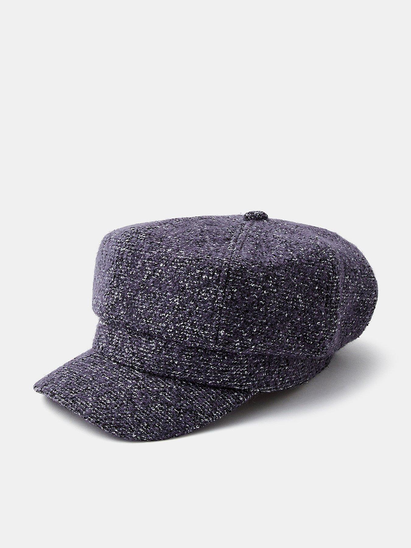 Accessorize Textured Baker Boy Cap - Blue
