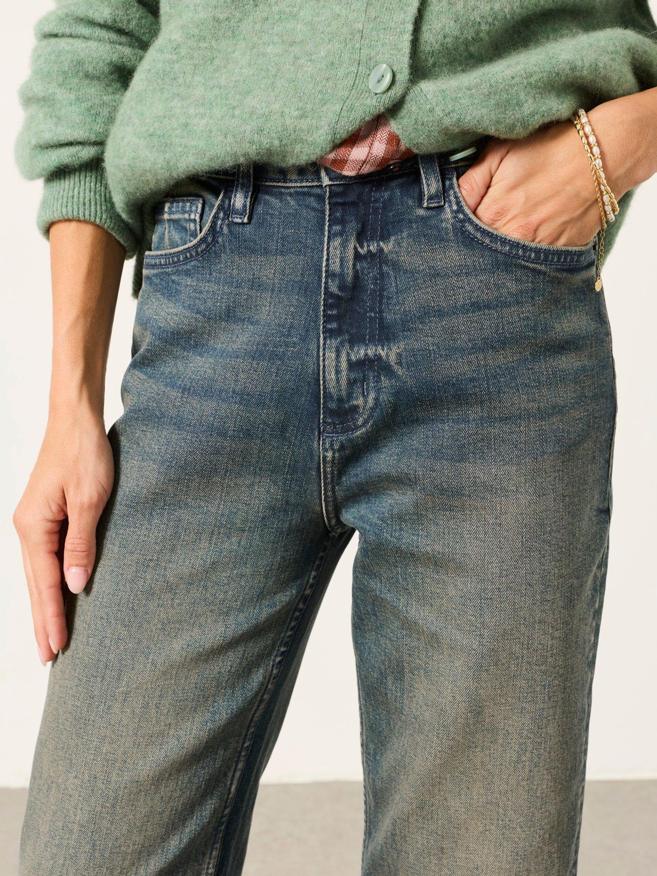 Image 4 of 6 of FatFace Womens Carmel Straight Leg Stretch Jeans - Blue