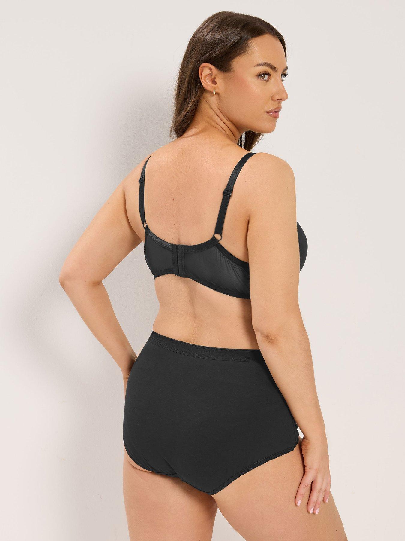 Image 2 of 4 of Yours Curve 2 Pack T-Shirt Bra - Black/Beige