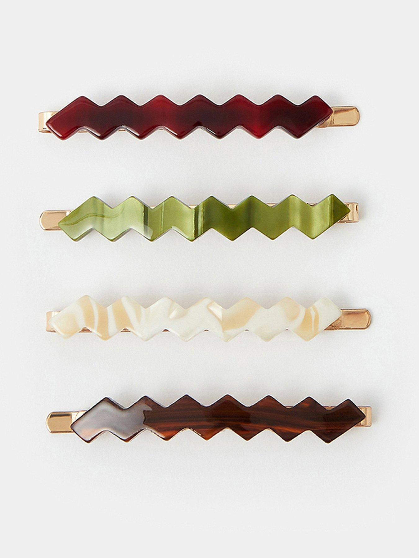 Monsoon Modern Wavy Resin Hair Slide Set 4 Pack - Multi